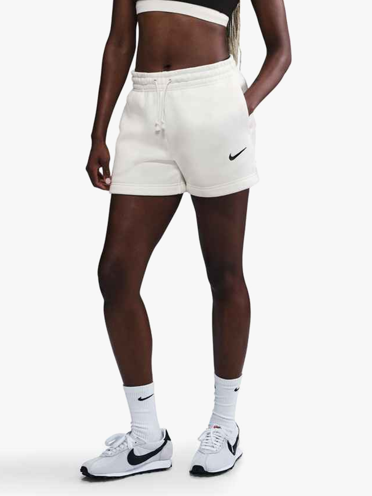 Nike Pheonix Fleece Mid-Rise Shorts Sail / Black