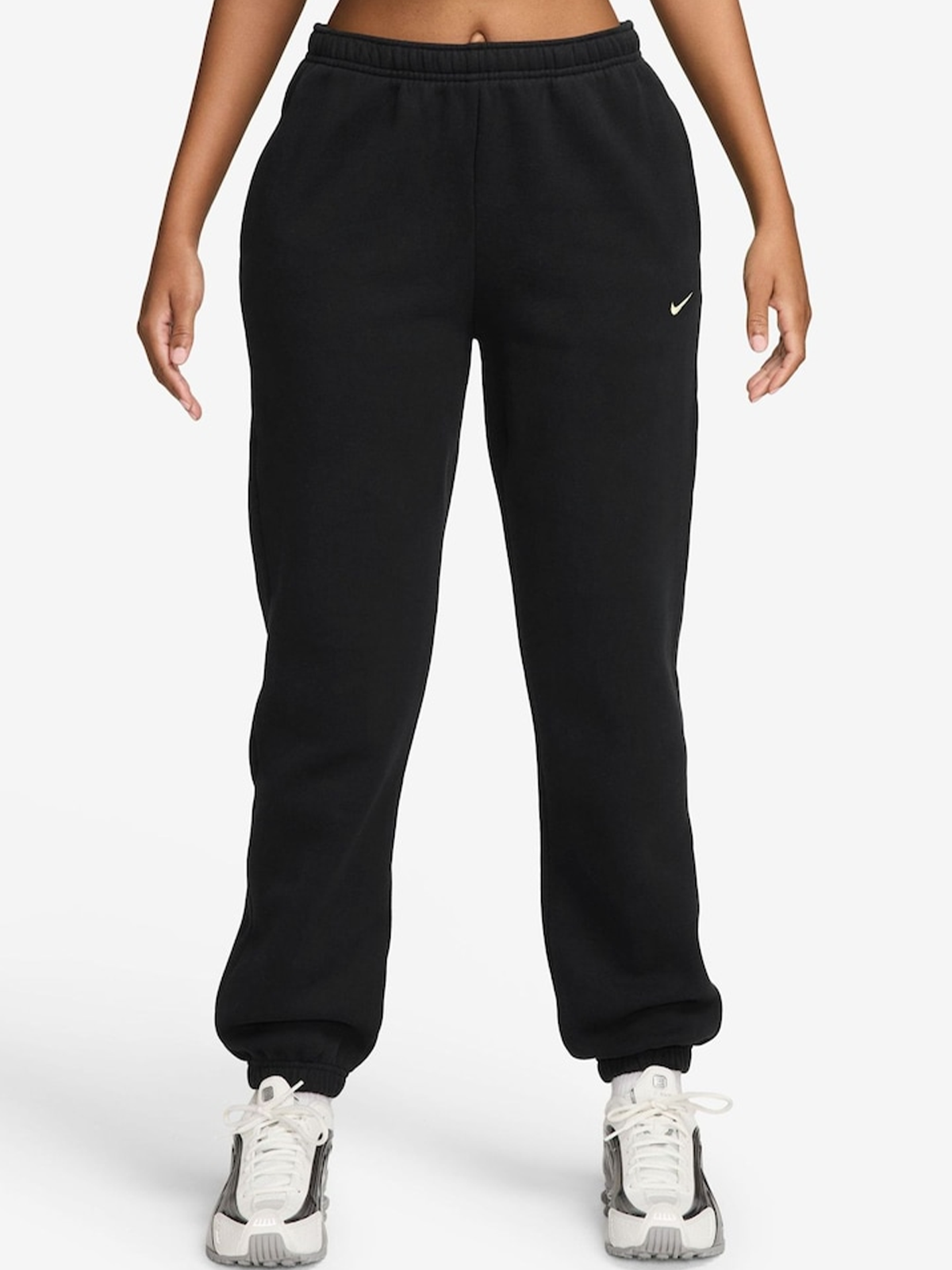Nike Studio Fleece Mid-Rise Cuffed Pants Black