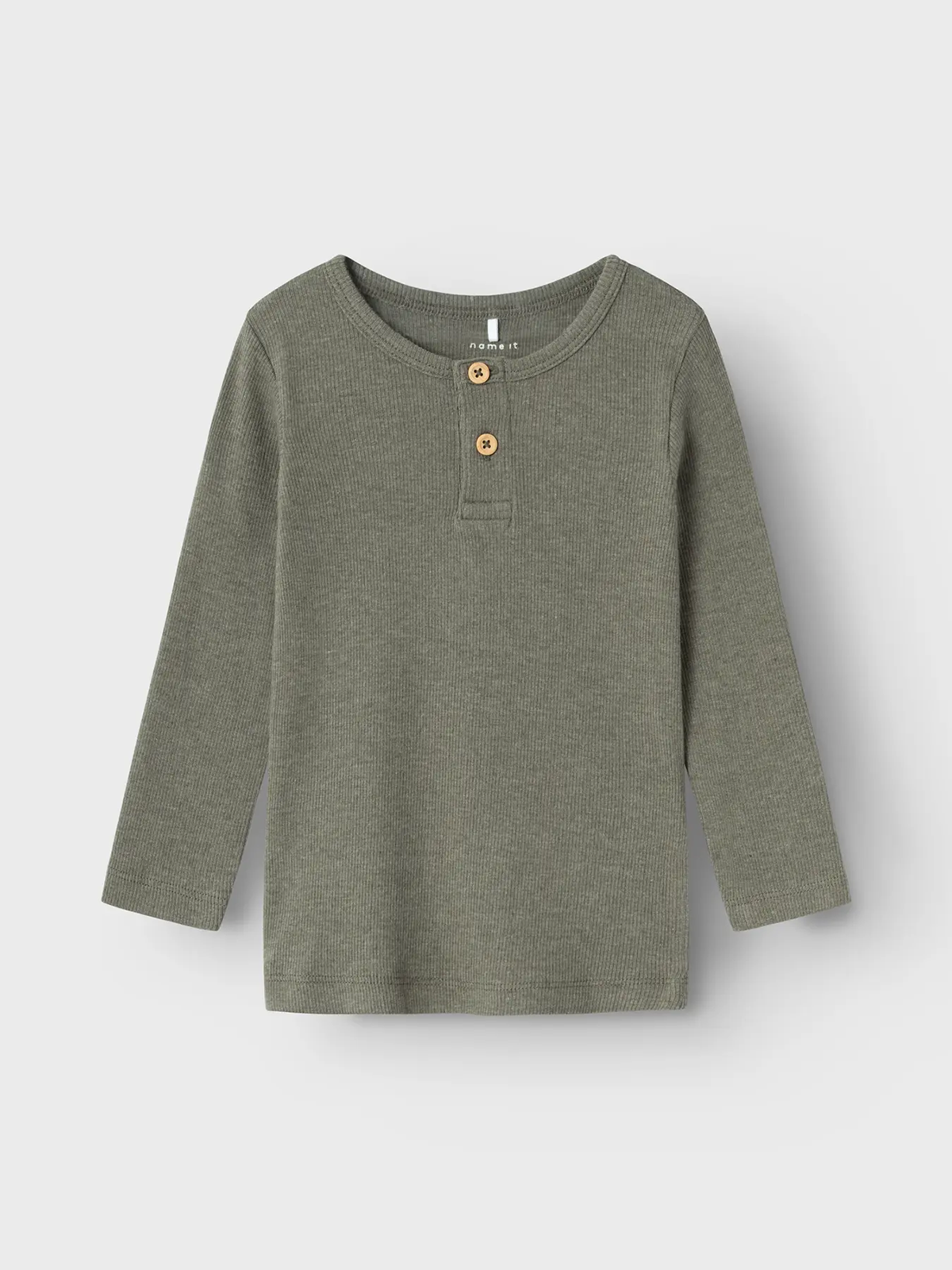 Name It Kab Long Sleeve Top Dusty Olive Melange