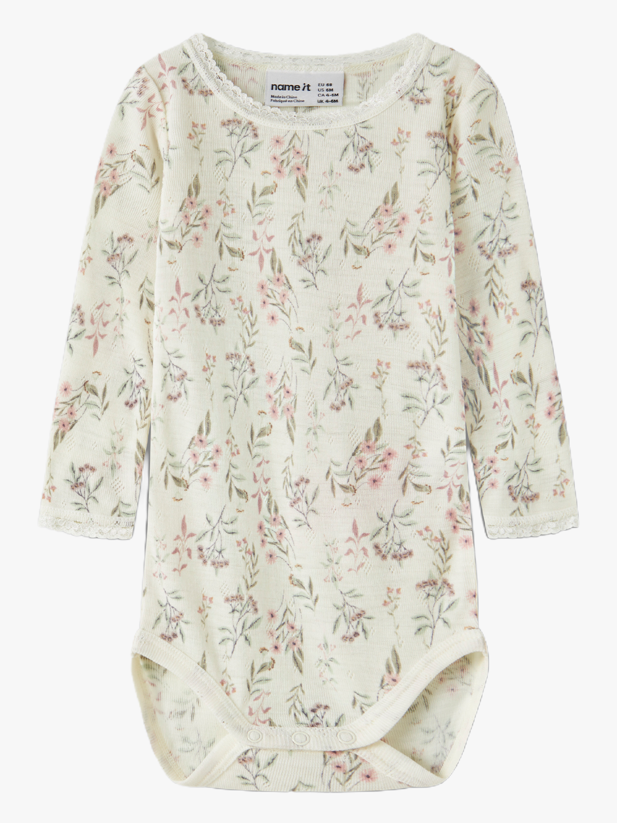 Name It Wang Wool Needle Long Sleeve Body Snow White
