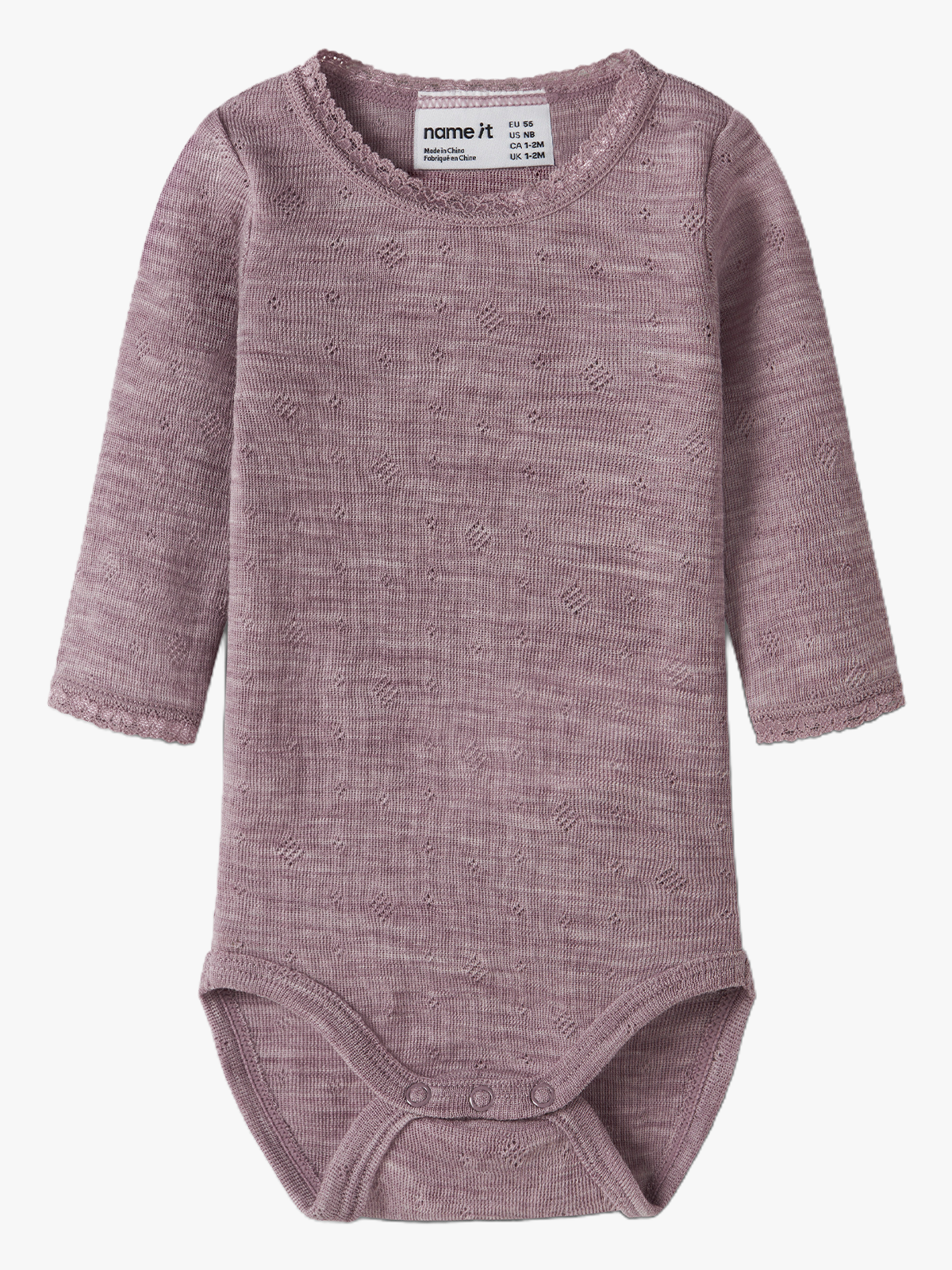 Name It Wang Wool Needle Long Sleeve Body Solid Noos Toadstool