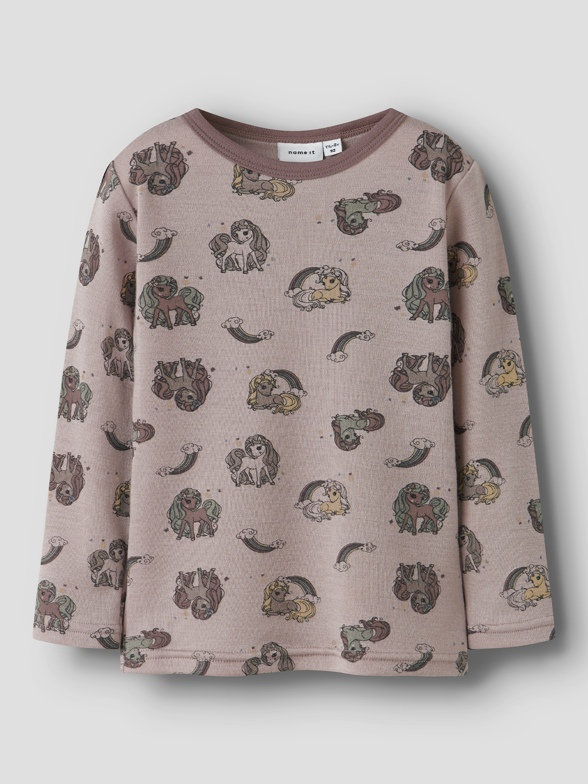Name It Willit Wool Long Sleeve Top Shadow Gray