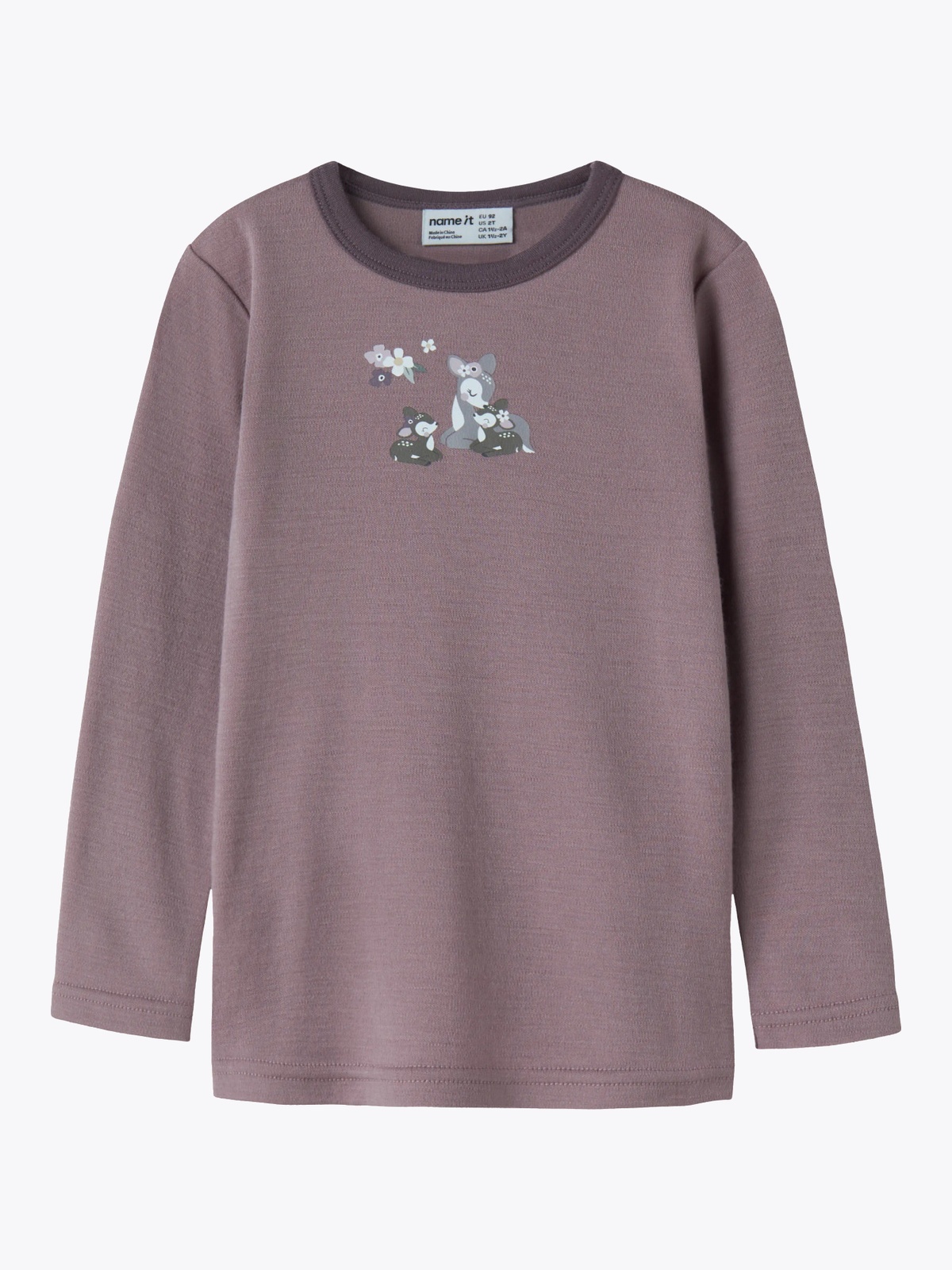 Name It Willit Wool Long Sleeve Top toadstool