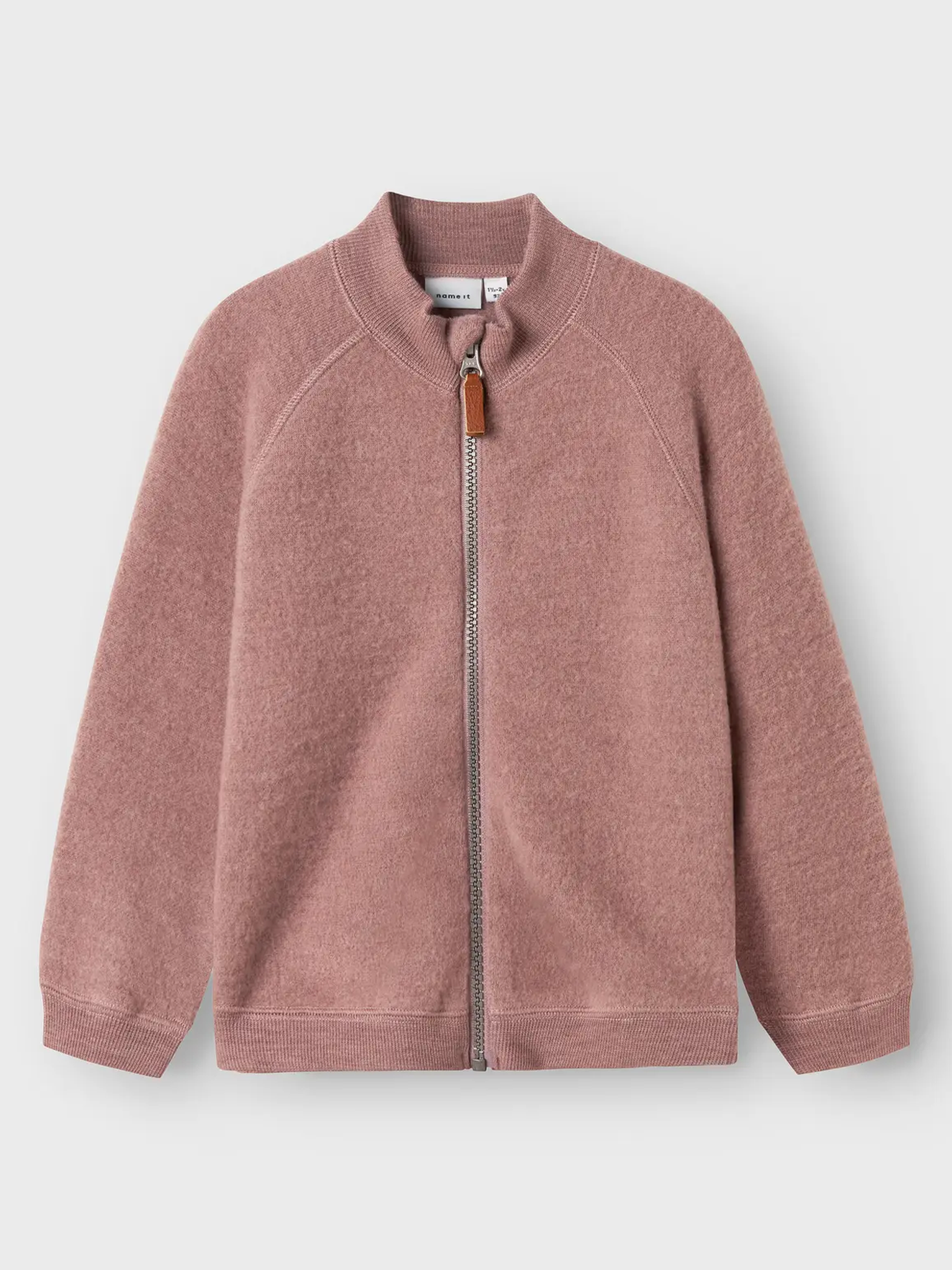 Name It Wmino Wool Brushed Long Sleeve Cardigan Antler