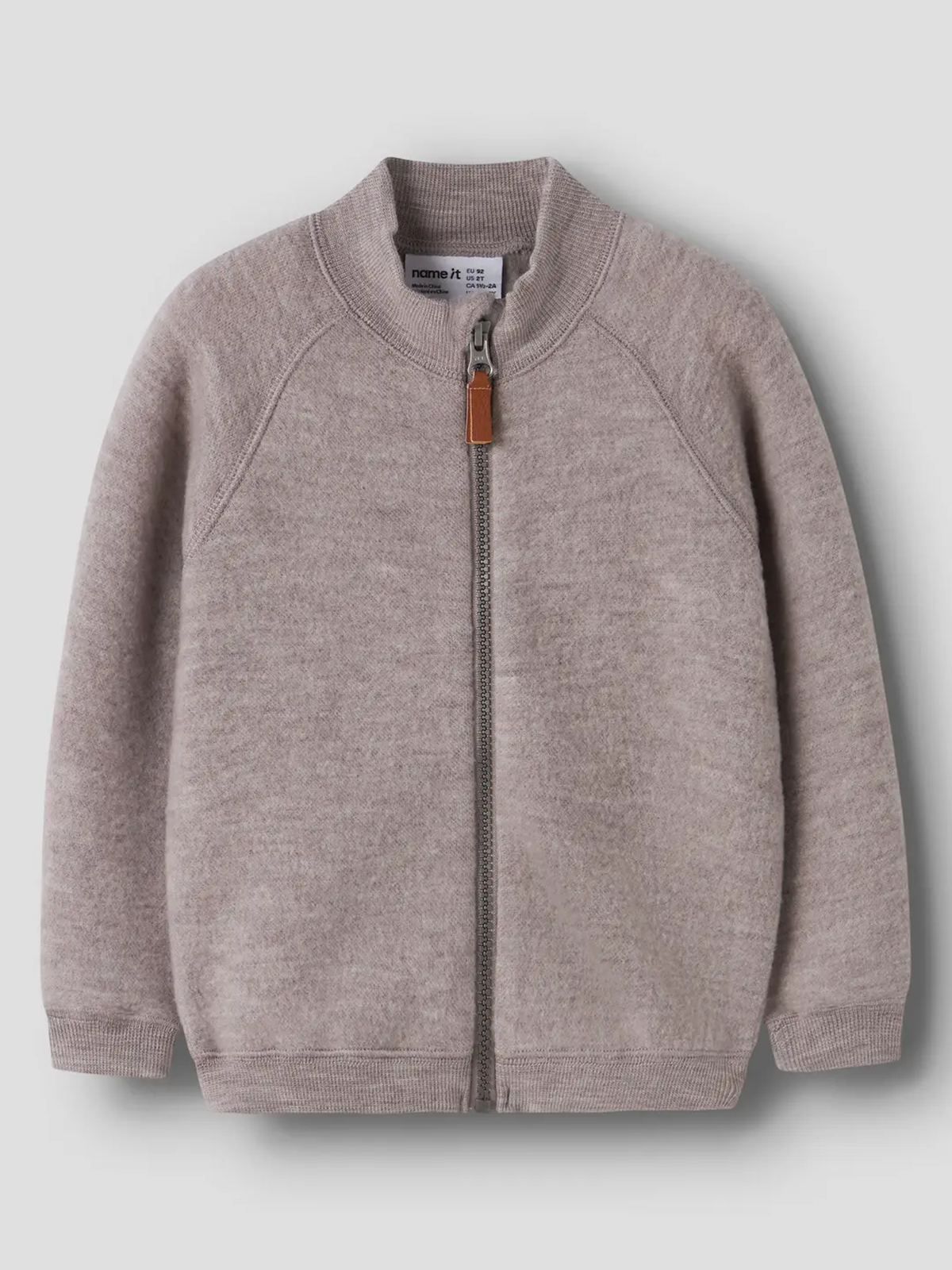 Name It Wmino Wool Brushed Long Sleeve Cardigan Satellite