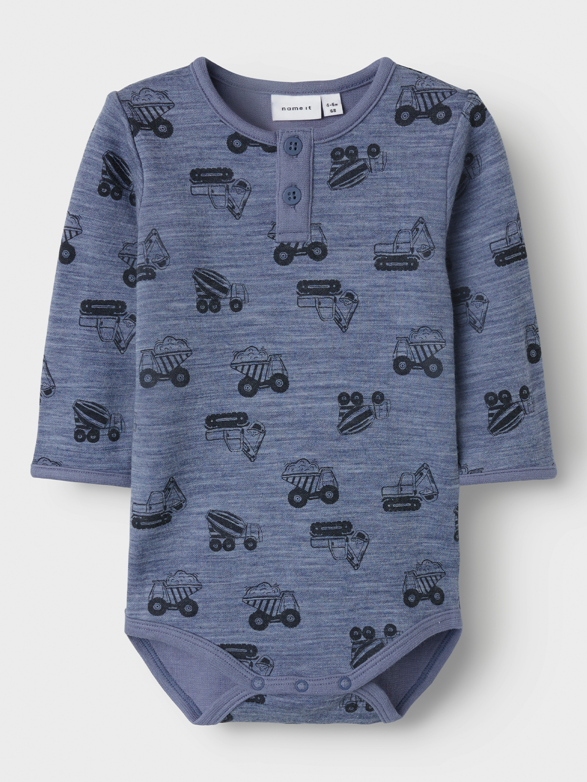 Name It Wuppo Wo/Co Long Sleeve  Body Folkstone Gray