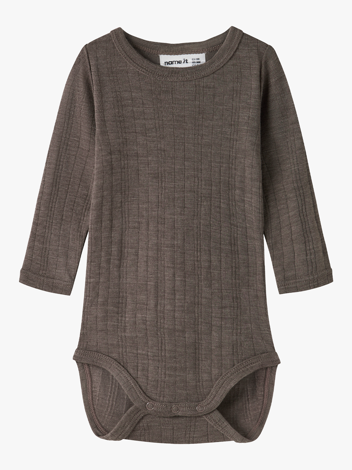 Name It Wang Wool Needle Long Sleeve Body Solid Morel