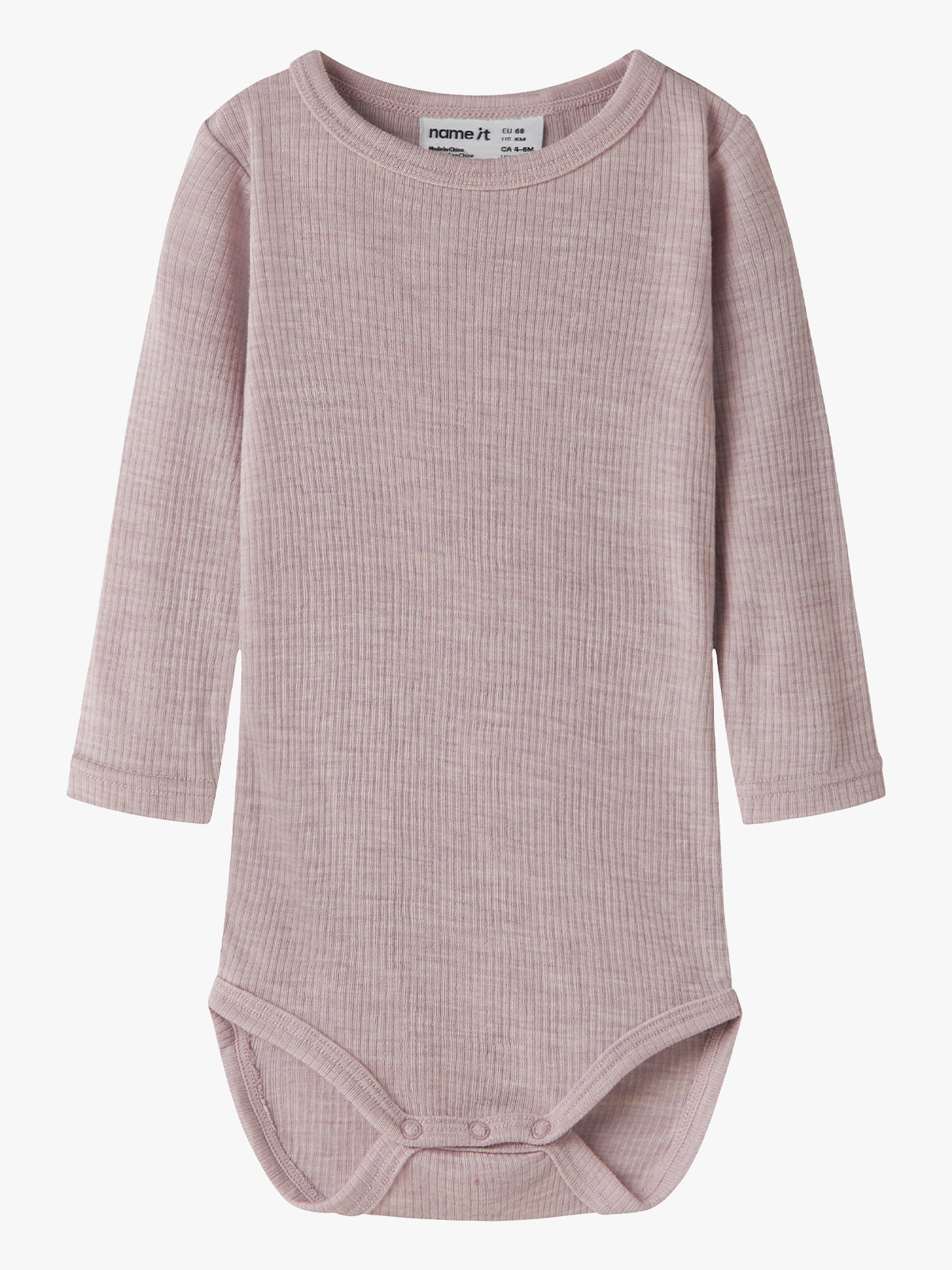 Name It Wax Wool Rib Long Sleeve Body Violet Ice
