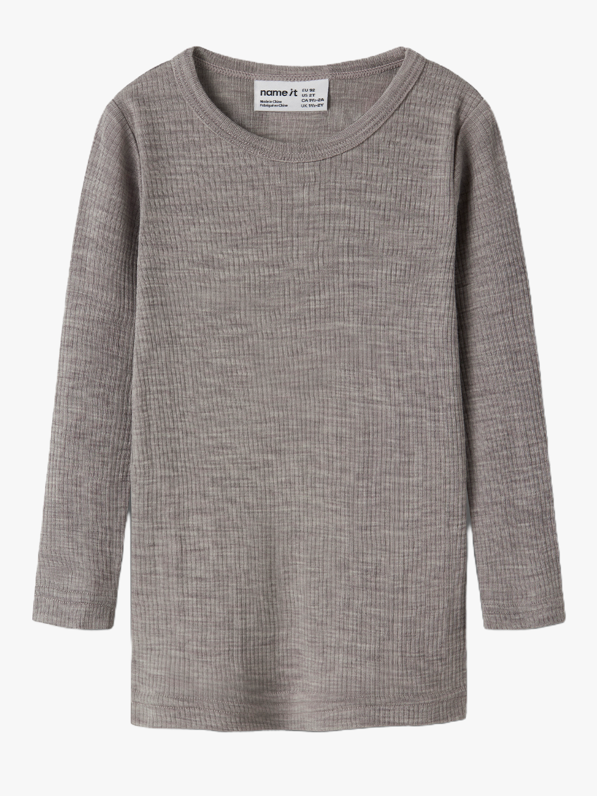 Name It Wax Wool Rib Long Sleeve Top Satellite