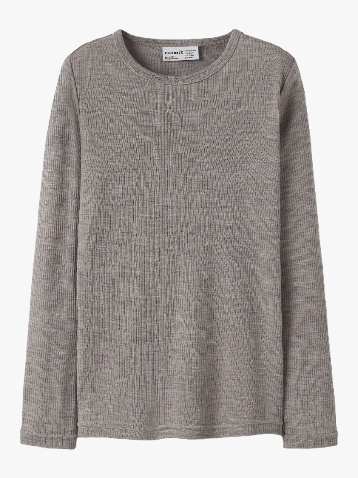 Name It Wax Wool Rib Long Sleeve Top Satellite