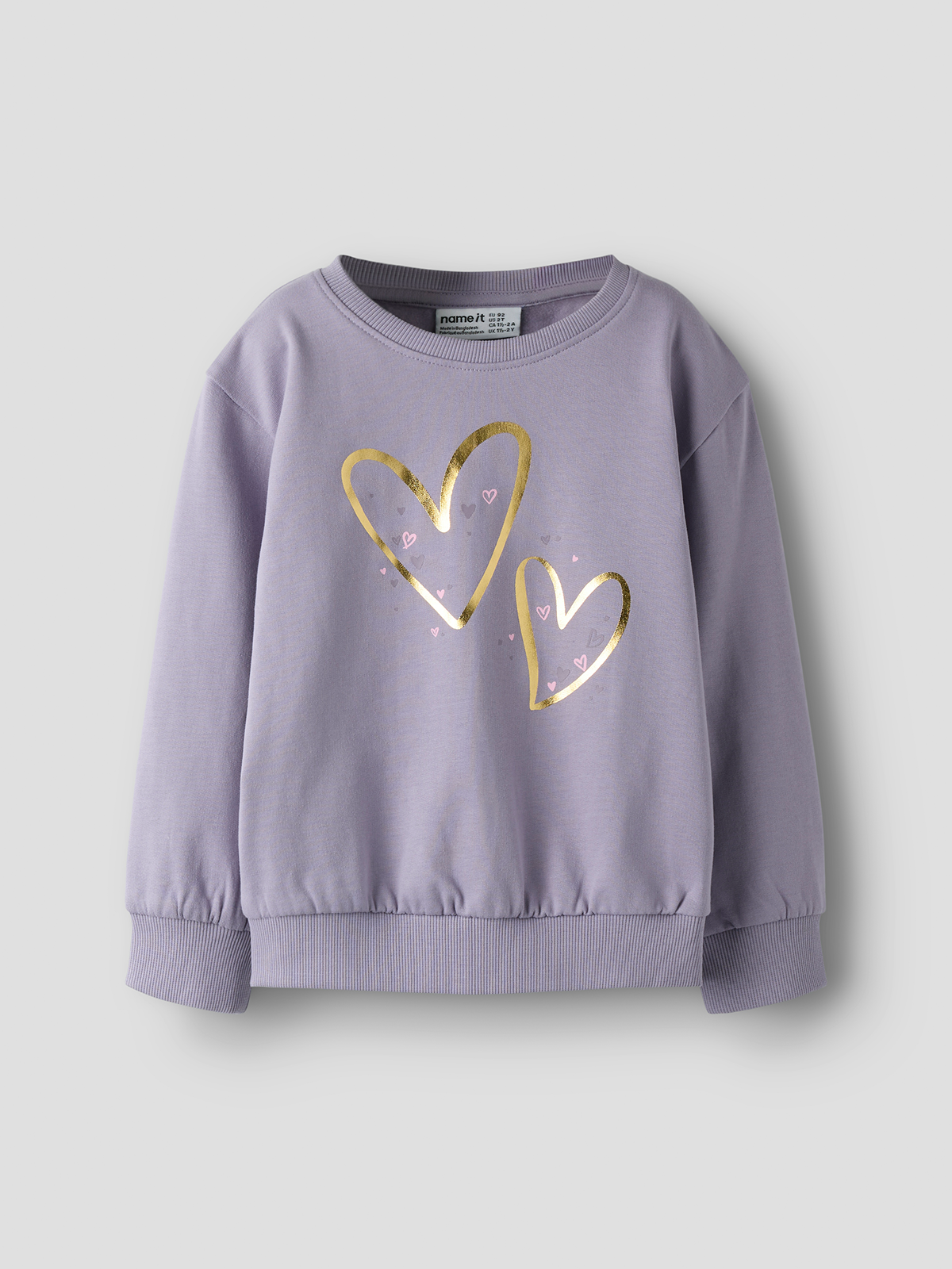 Name It Benedikte Long Sleeve Sweat Lavender Gray