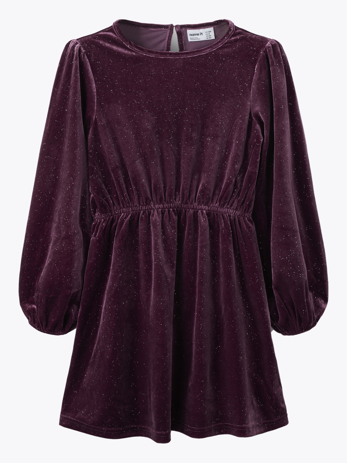 Name It Ricya Long Sleeve Dress Burgundy