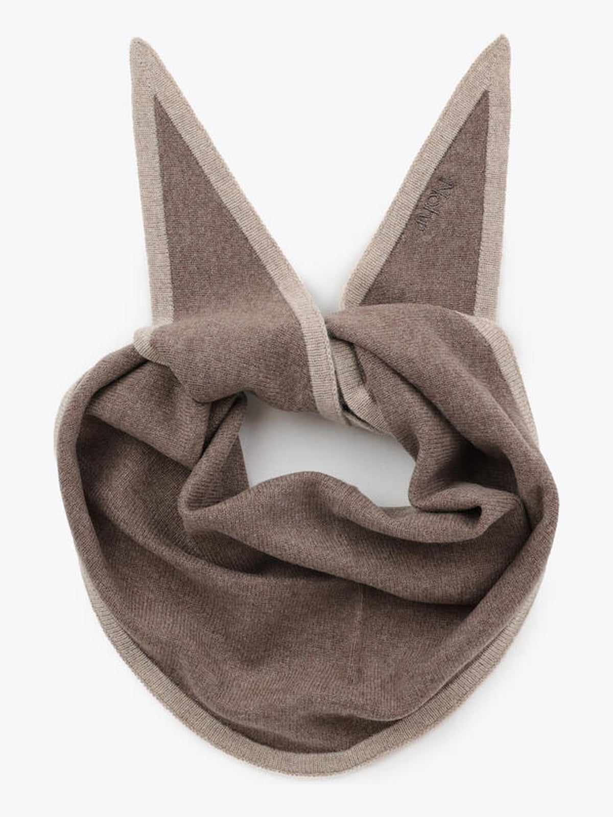Nohr Studio Lara Duo Wool Cashmere Triangle Mørk Brun