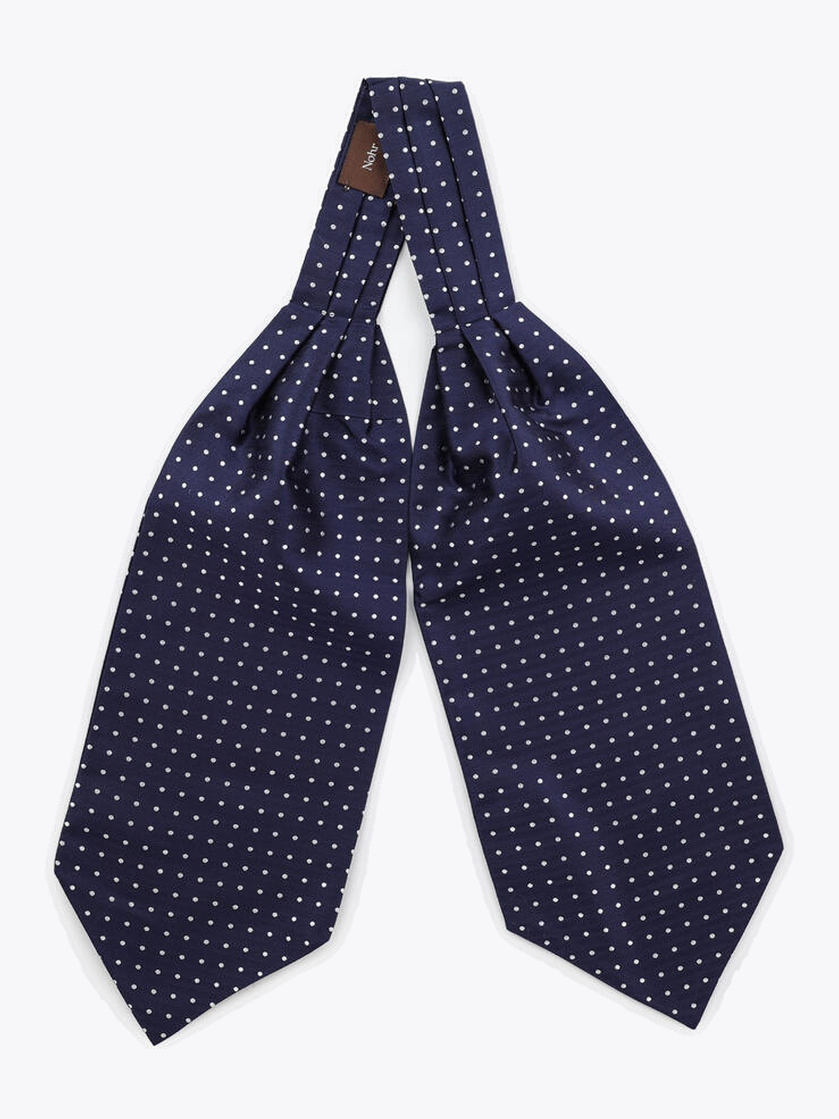 Nohr Studio Carlos Polkadot Silk Ascot Blå