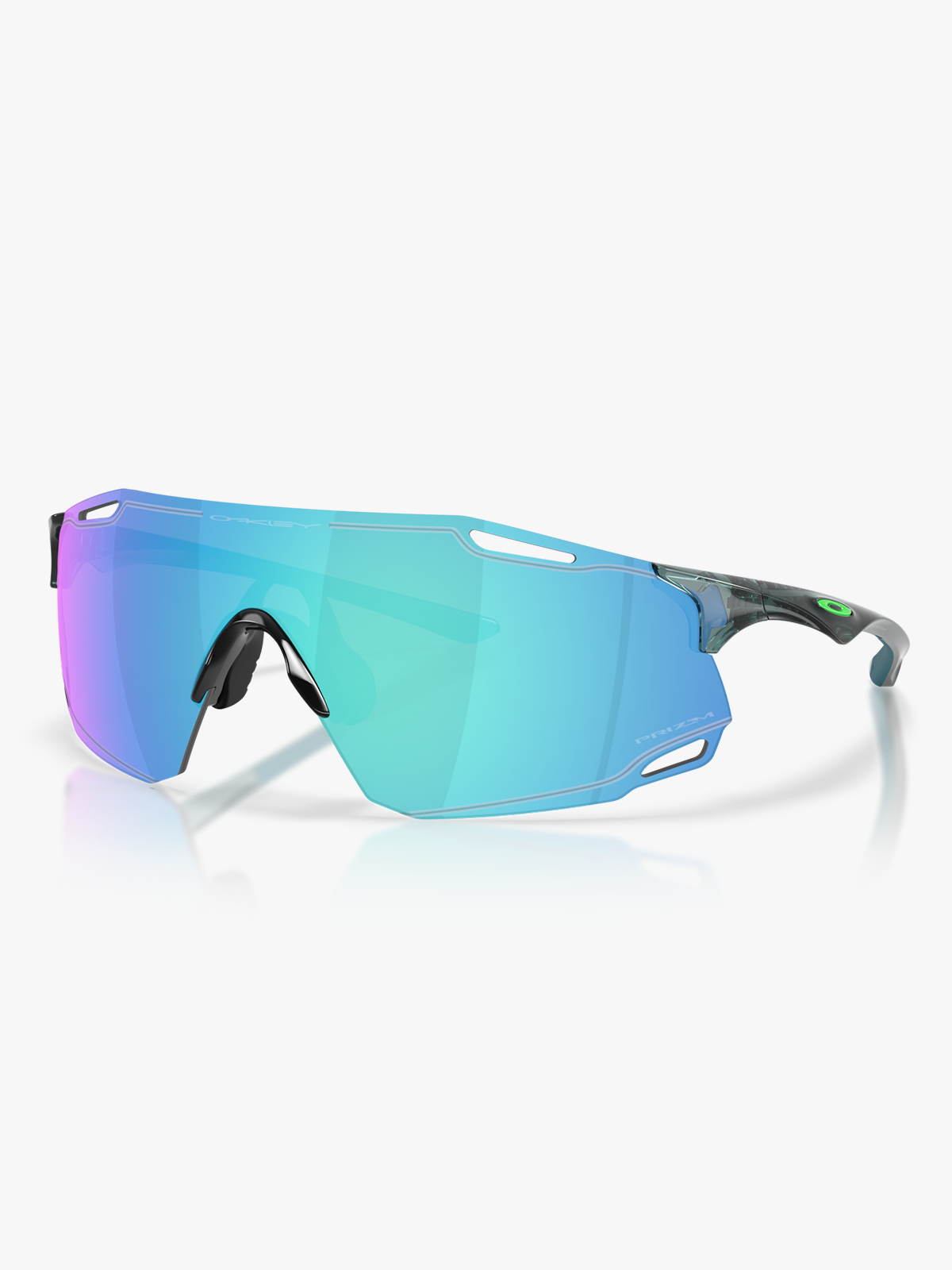 Oakley Cybr Dyno Brilleglass: Prizm Sapphire / Innfatning: Polished Black