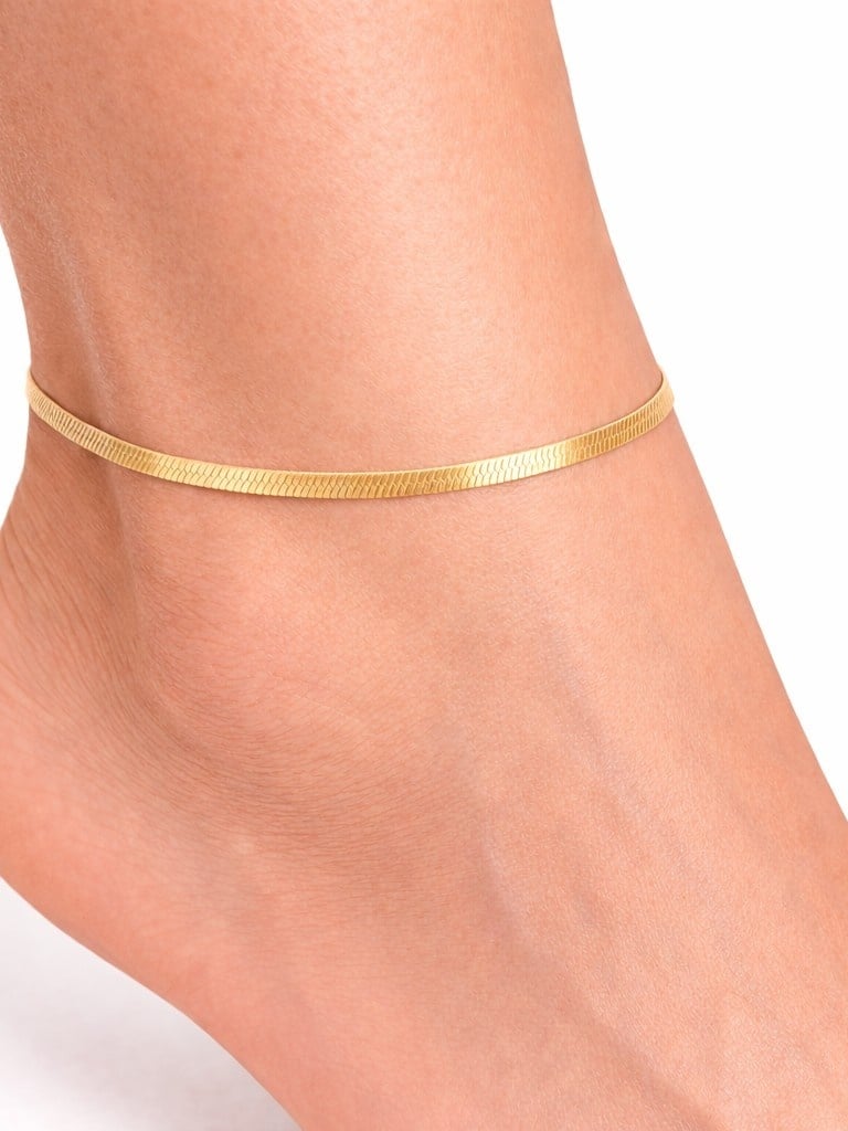 Snö Of Sweden Steel Paris Anklet Gull