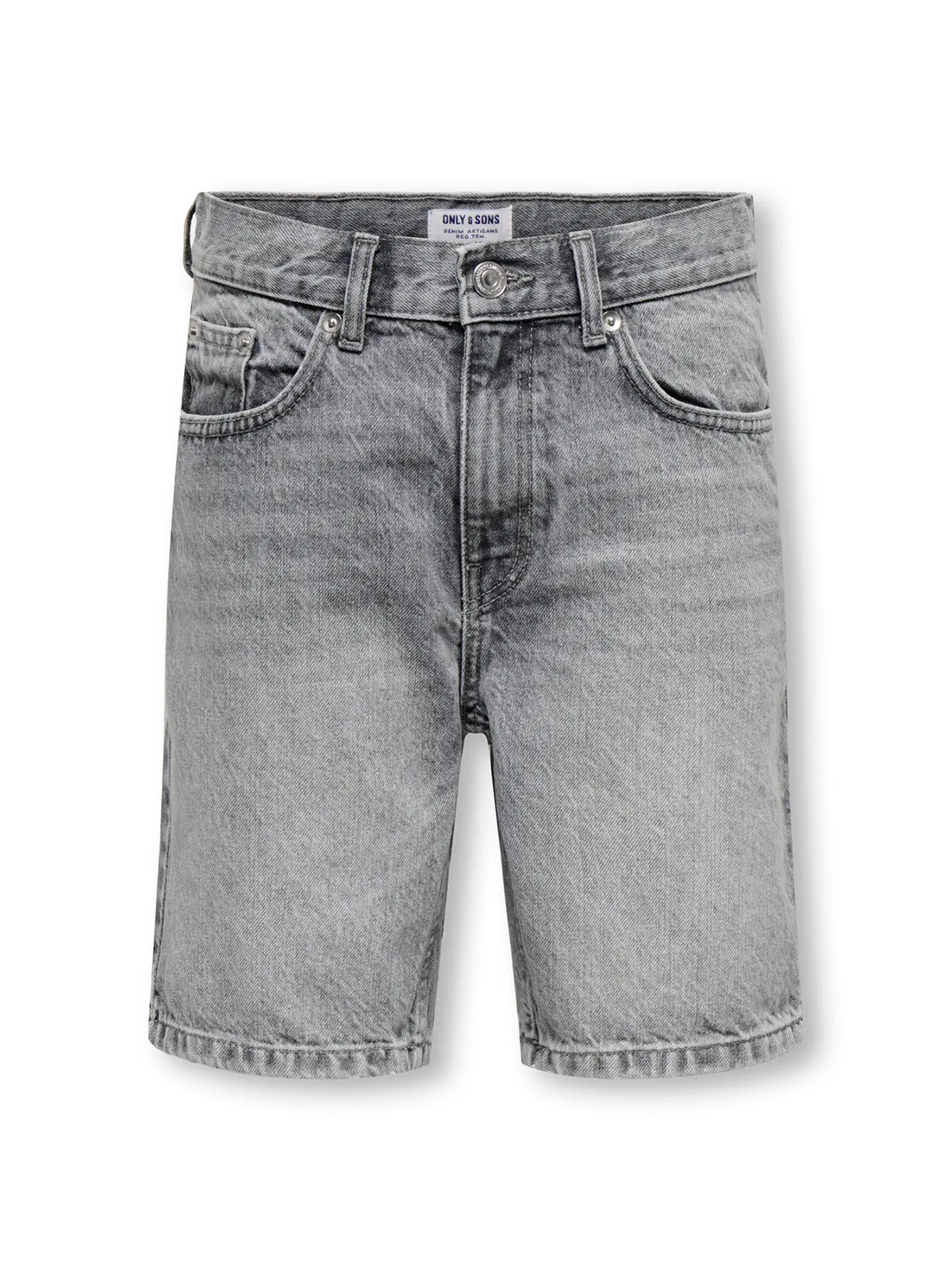 Only & Sons Jr Edge Tai Denim Shorts Medium Grey Denim