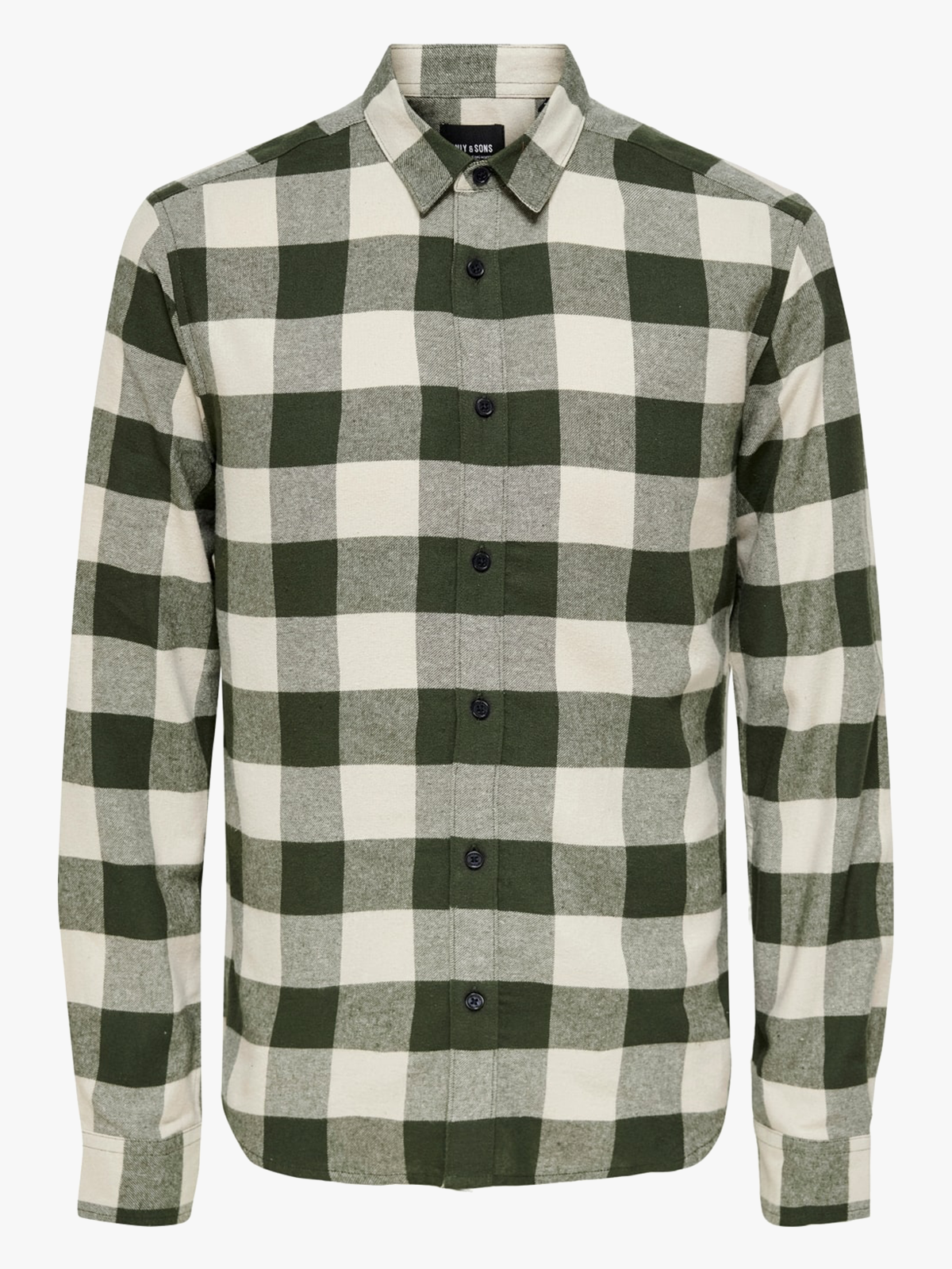 Only & Sons Gudmund Long Sleeve Checked Shirt Forest Night / Silver Lining