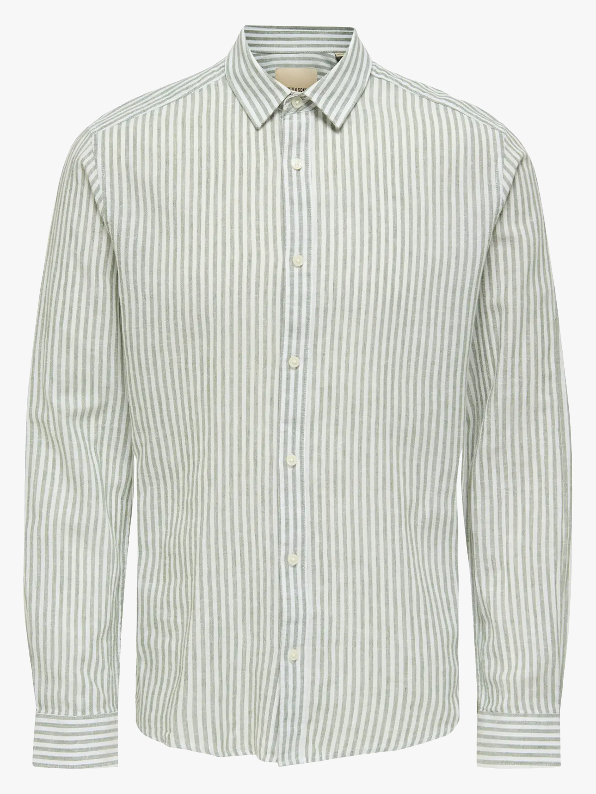 Only & Sons Caiden Life Long Sleeve Stripe Linen Sea Spray