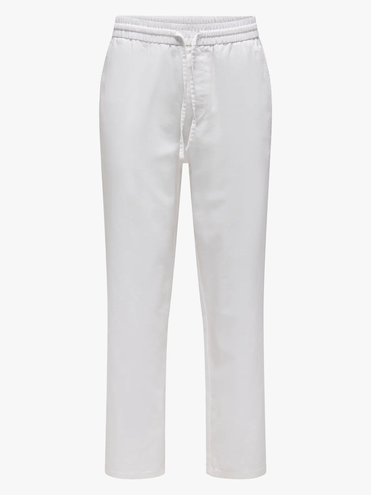 Only & Sons Sinus Loose Cotton Linen Pant Bright White