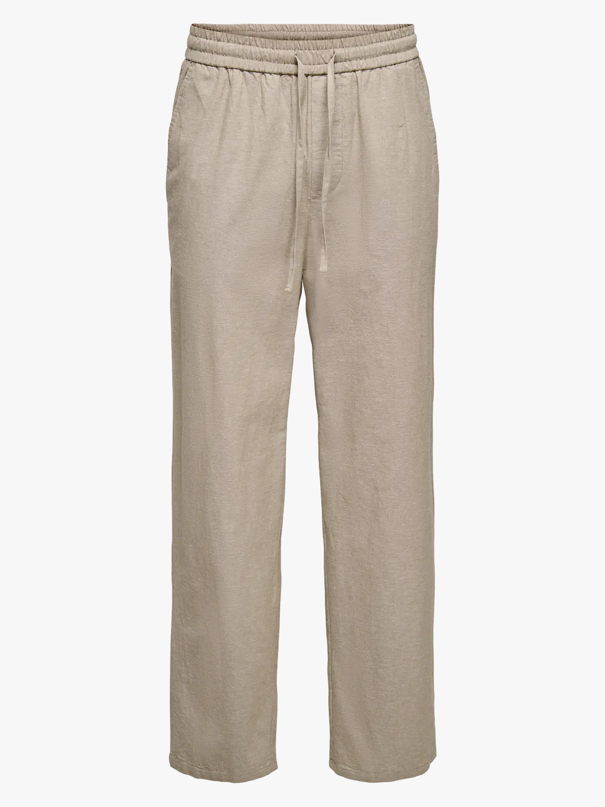 Only & Sons Sinus Loose Cotton Linen Pant Coriander Two Tone White