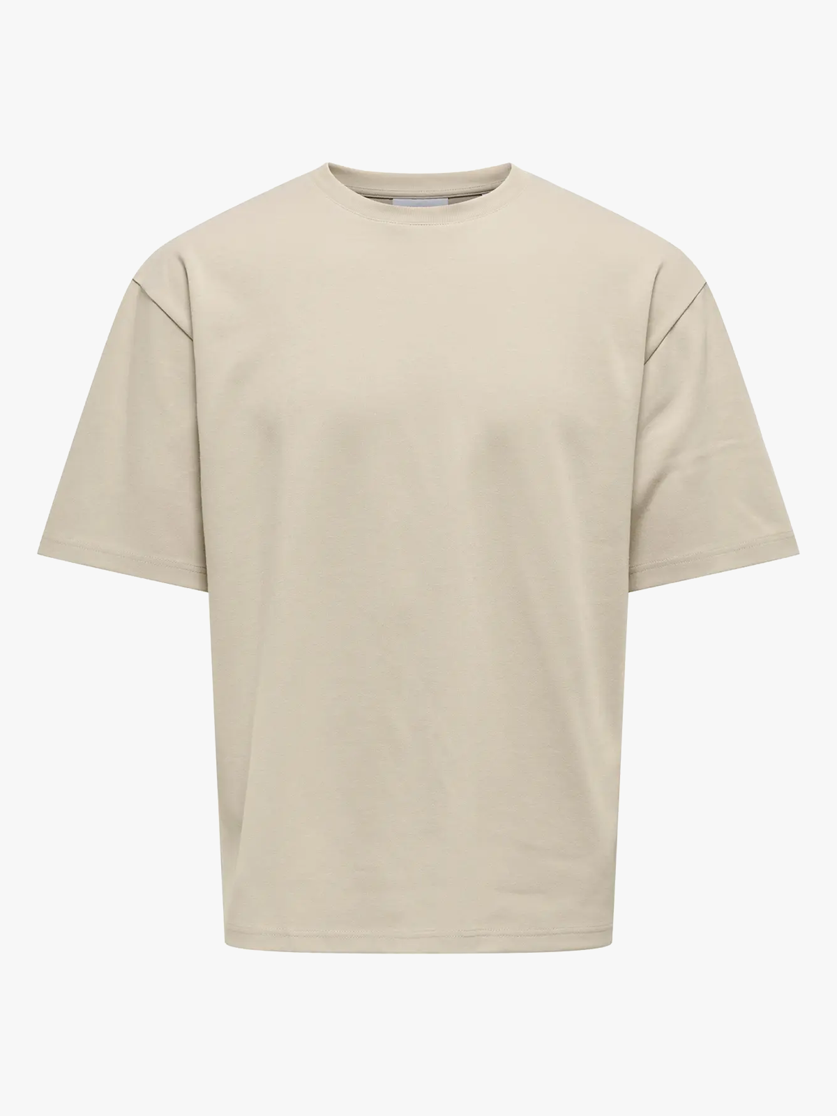 Only & Sons Caspian Airflex Boxy Short Sleeve Tee Silver Lining