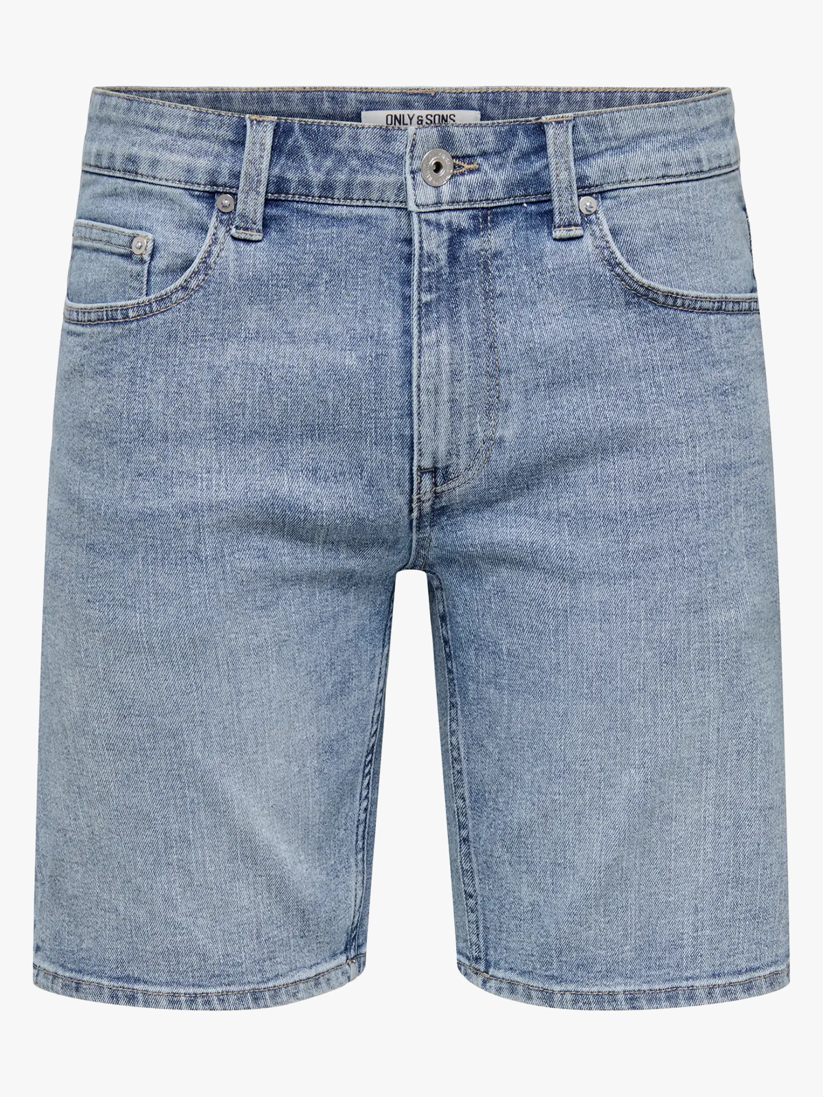 Only & Sons Weft Denim Shorts Light Blue Denim