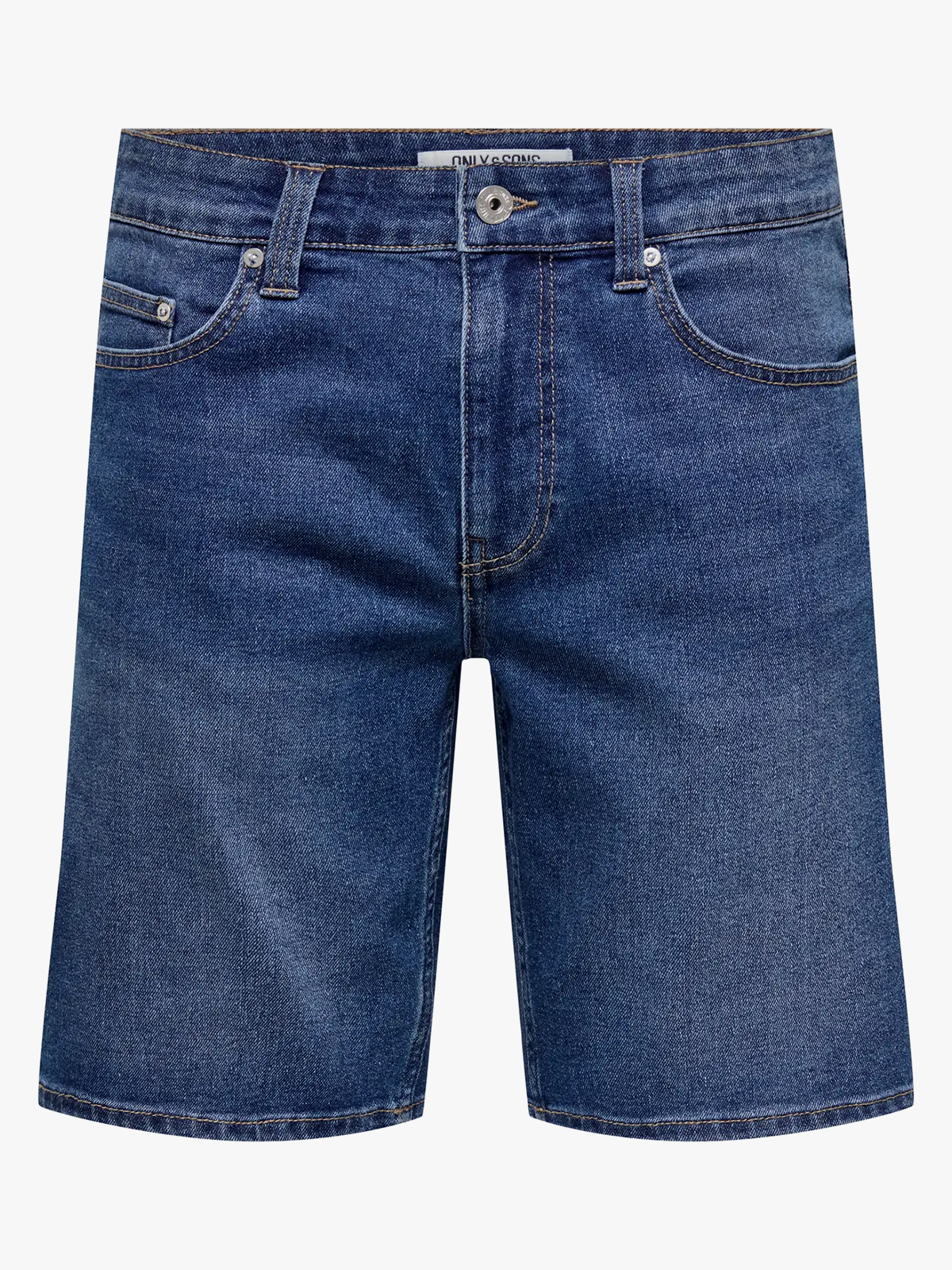 Only & Sons Weft Denim Shorts Medium Blue Denim