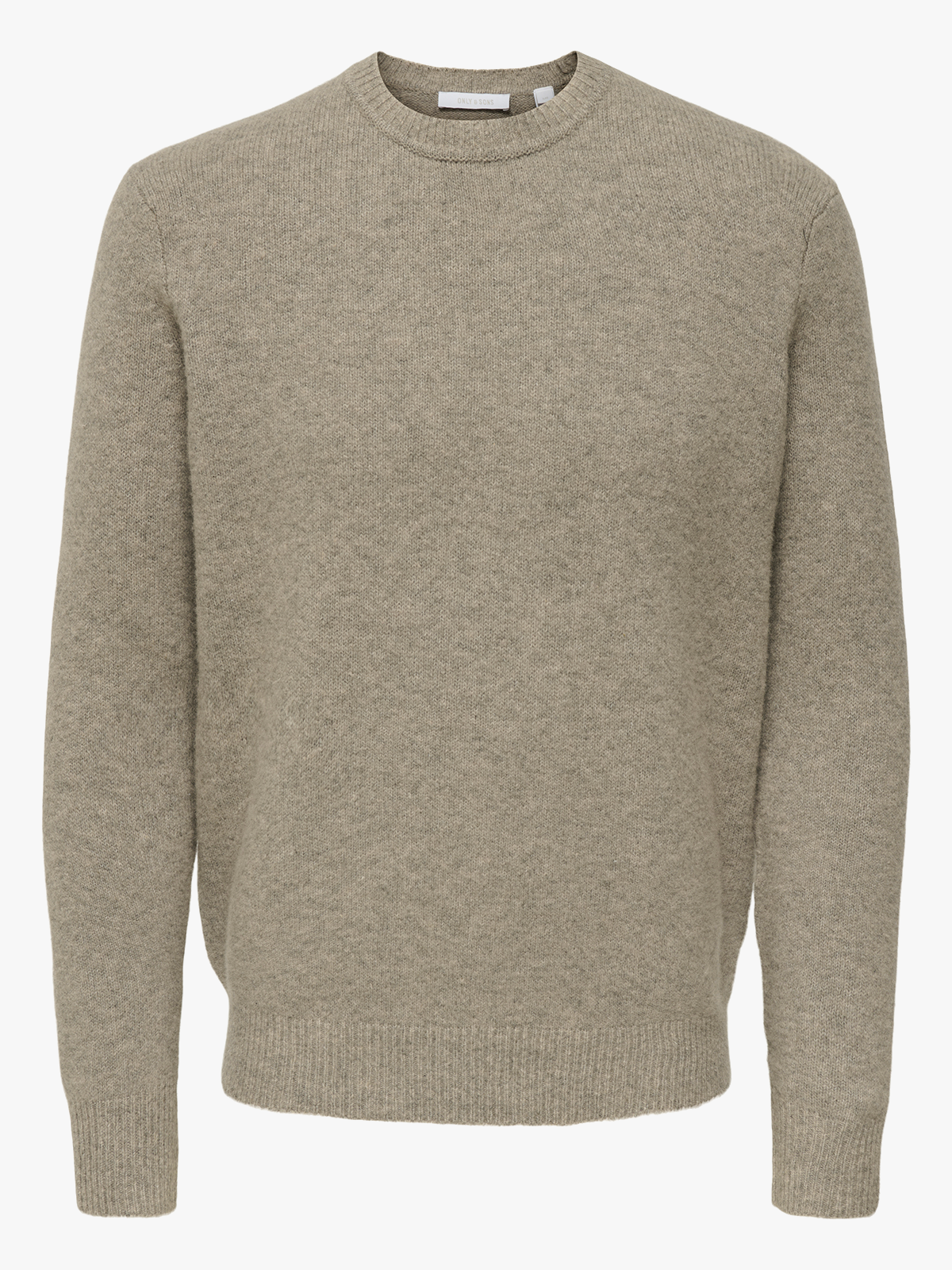 Only & Sons Ray Regular Long Sleeve Crew Knit Walnut