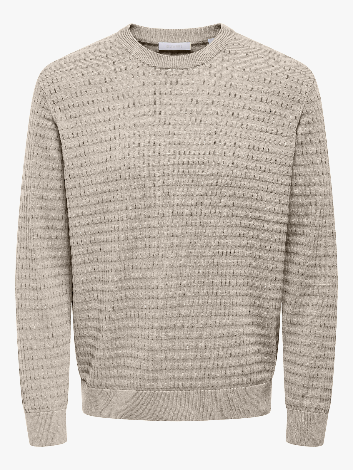 Only & Sons Berry Regular Long Sleeve Crew Knit Silver Lining