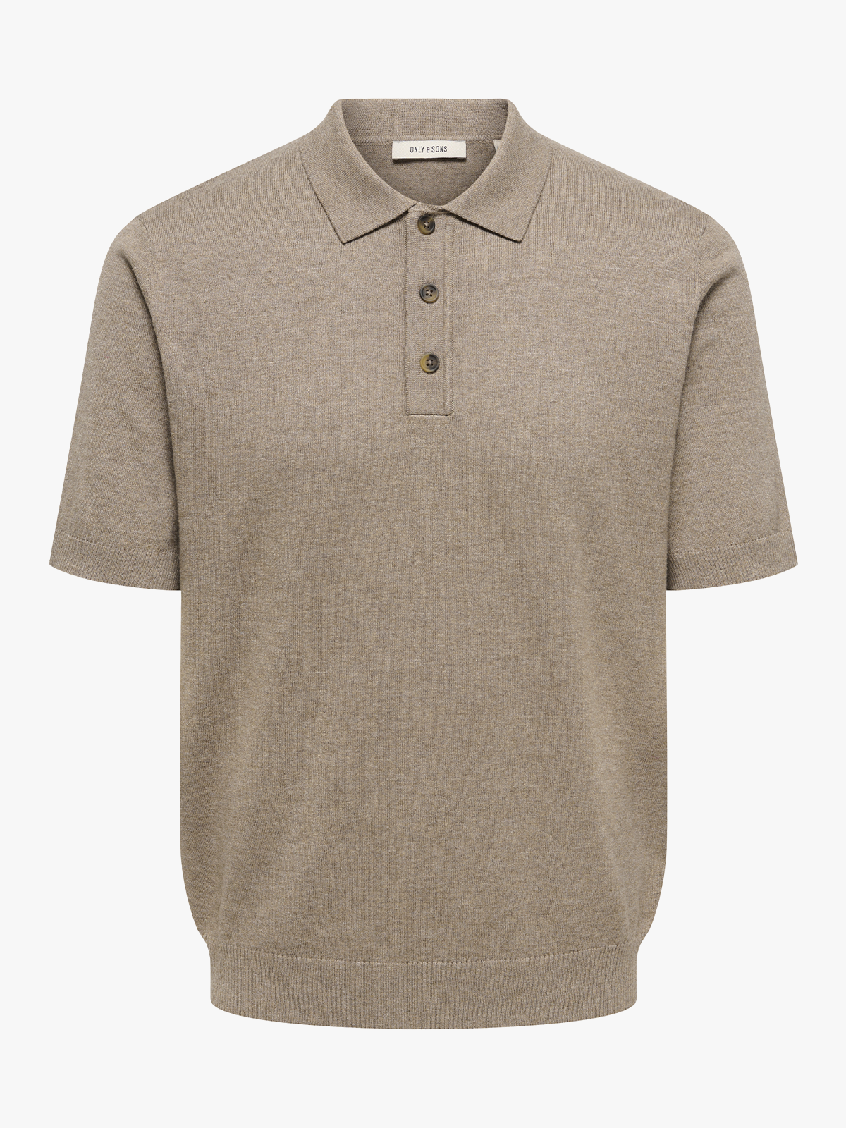 Only & Sons Loui Regular Short Sleeve Polo Knit Desert Taupe