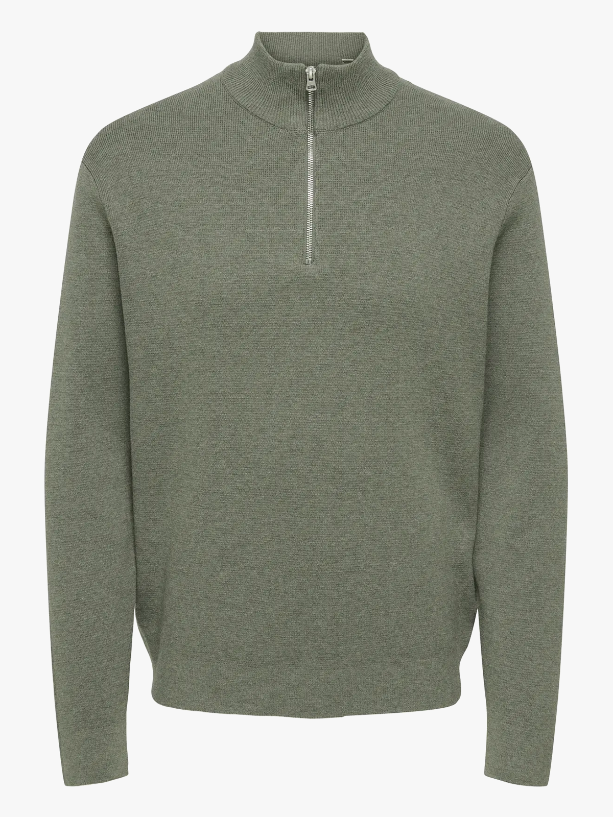 Only & Sons Ting Life Regular Half Zip Knit Castor Gray