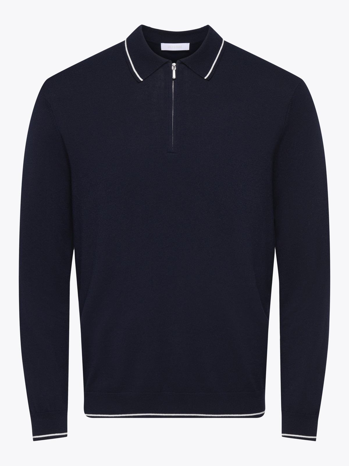 Only & Sons Wyler Regular Zip Polo Dark Navy CLOUD DANCER