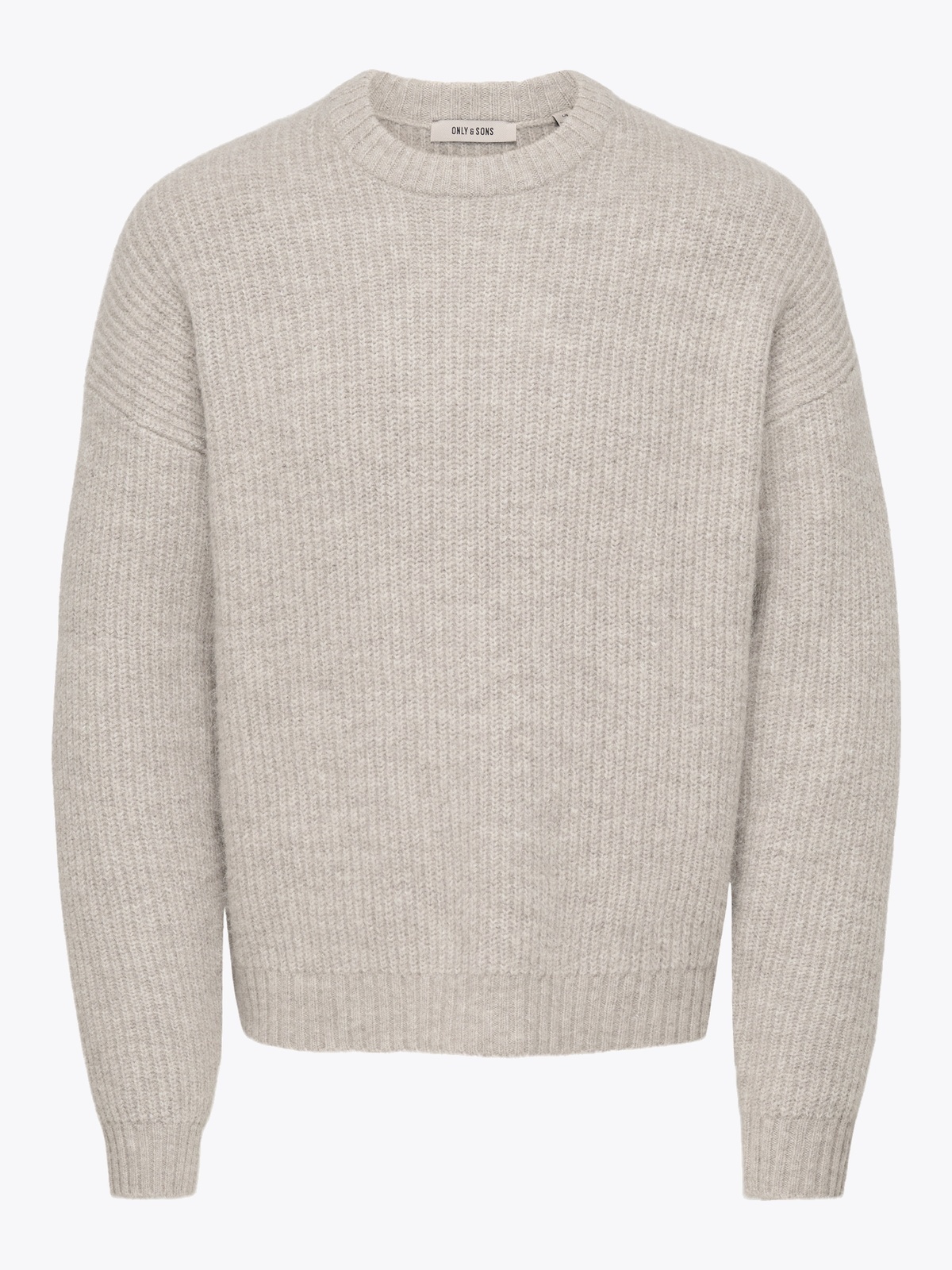 Only & Sons Bob DS Long Sleeve Crew Knit Silver Lining