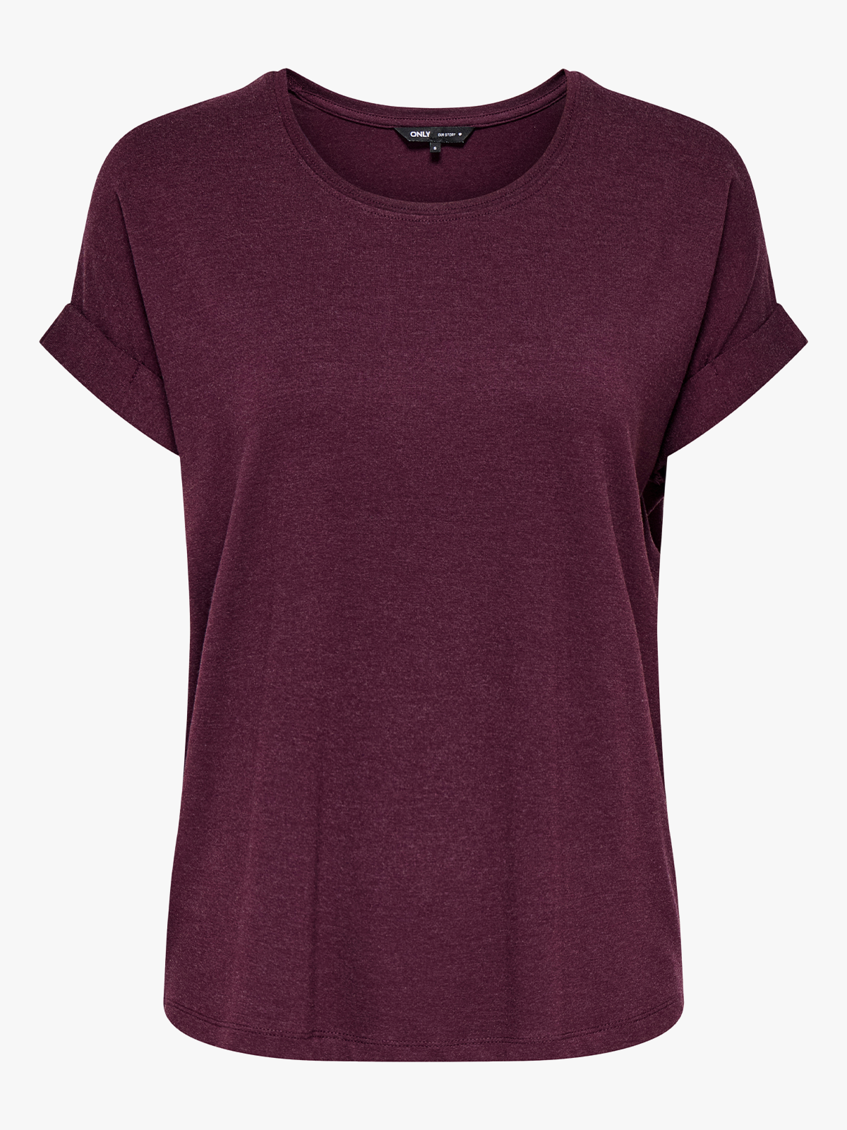 Only Moster Short Sleeve O-Neck Top Winetasting