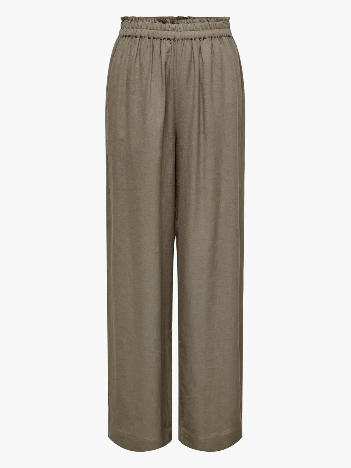 Only Tokyo Life High Waist Linen Blend Pant Brindle