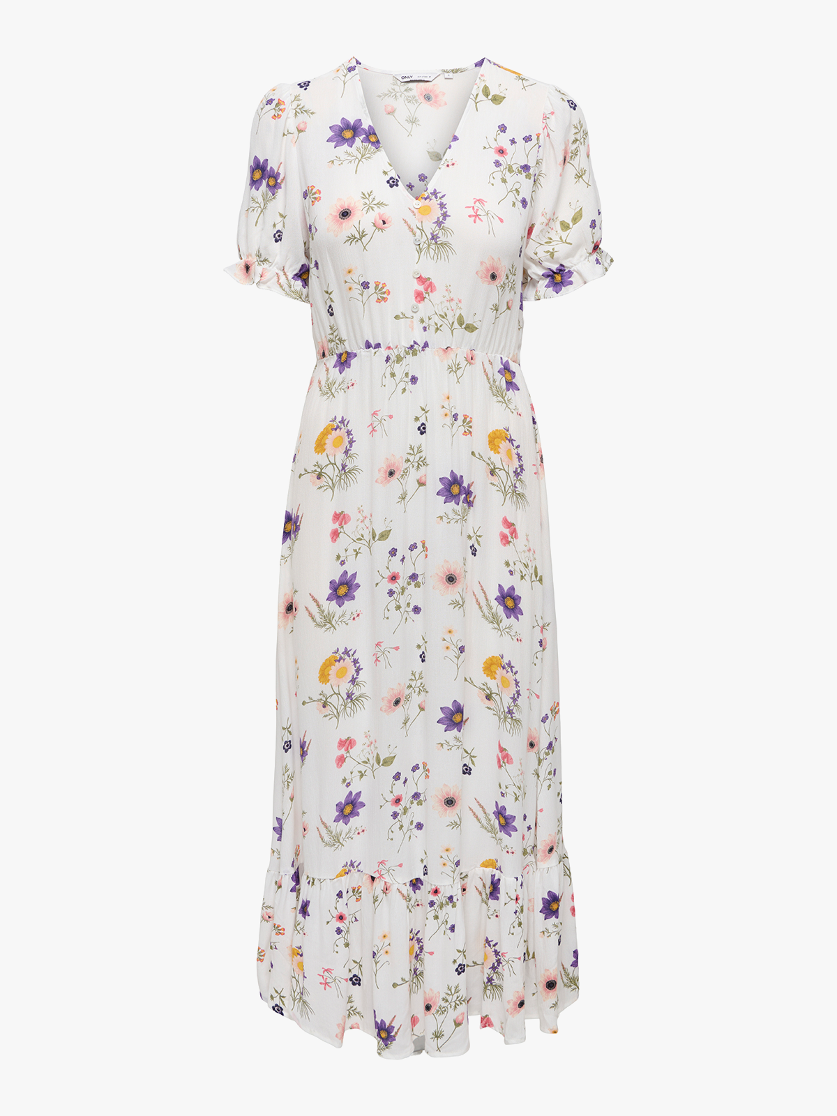 Only Chianti Short Sleeve long Dress Hvit