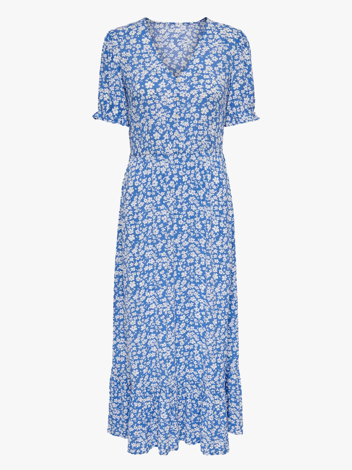 Only Chianti Short Sleeve long Dress Marina / White Flower