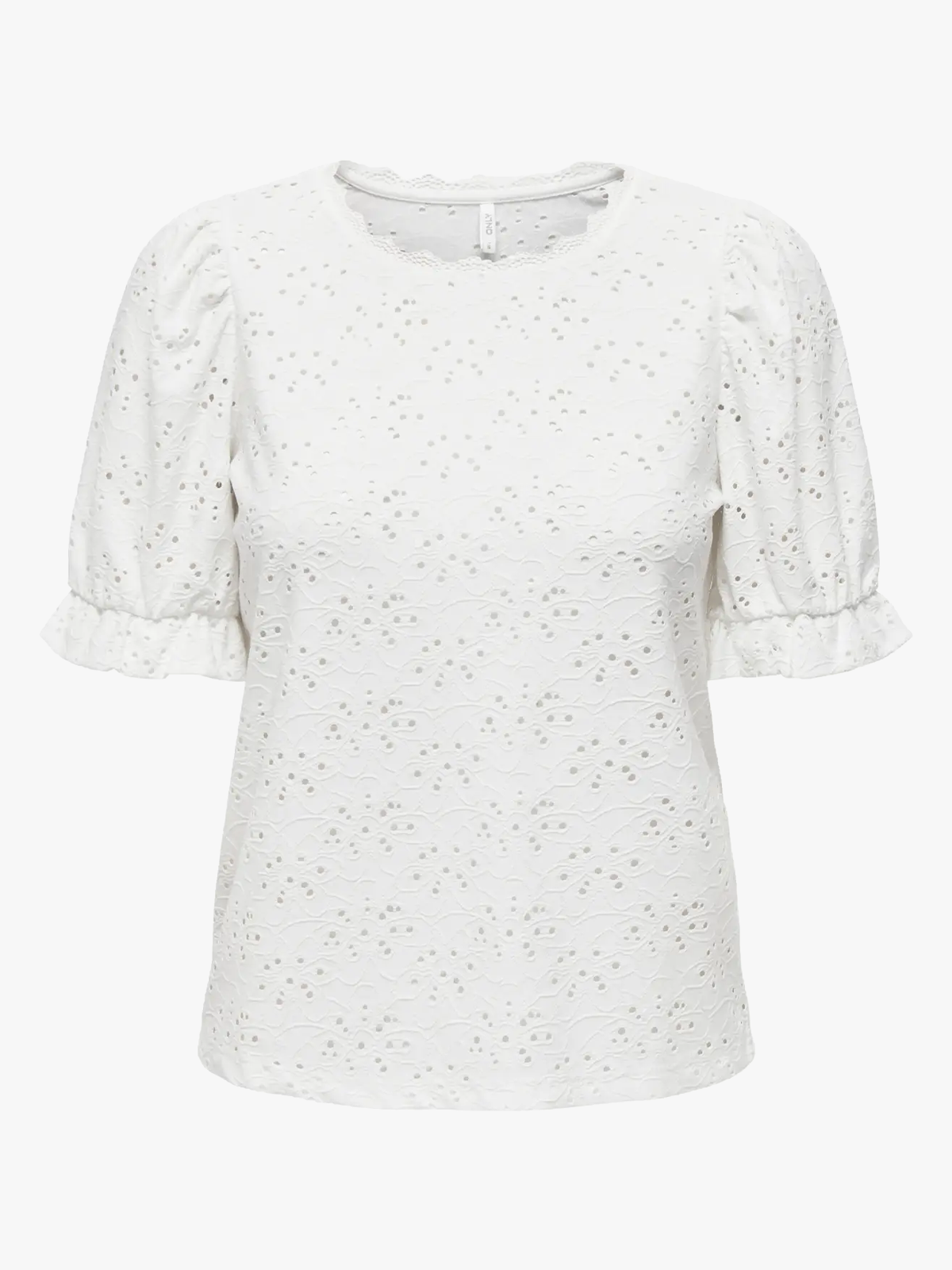 Only New Smilla Life Short Sleeve Puff Top Cloud Dancer