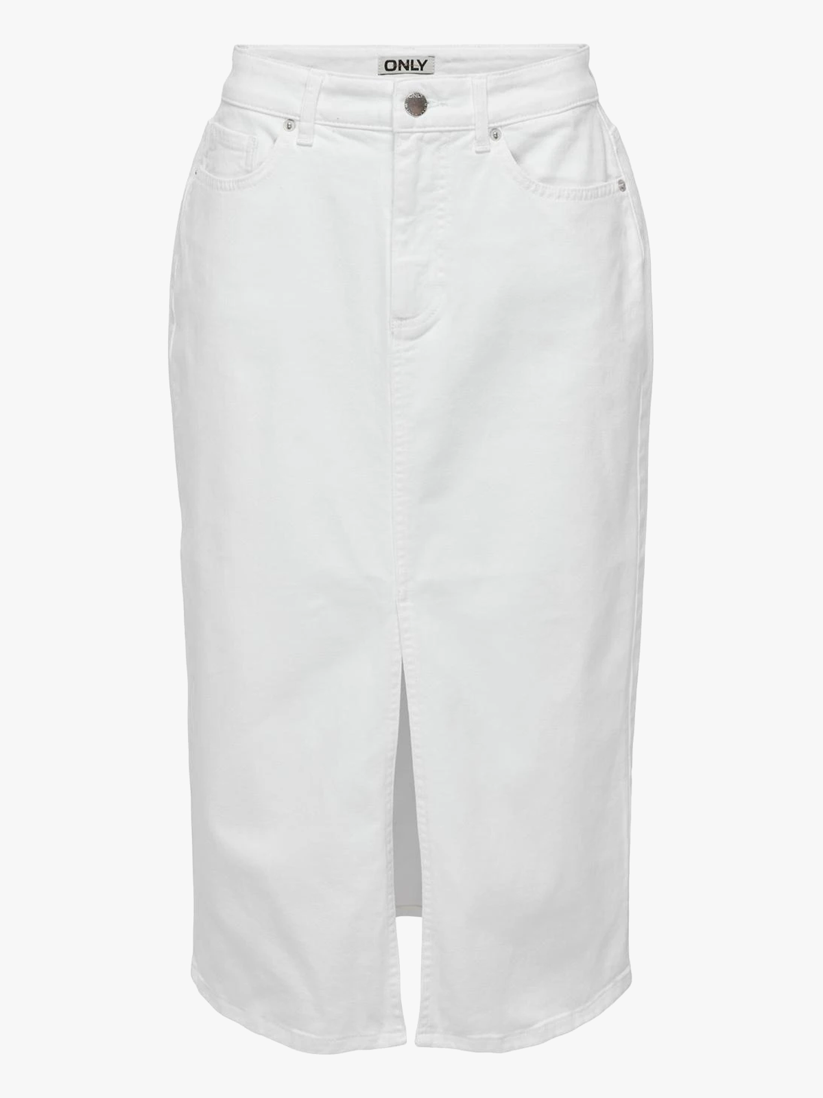 Only Bianca Midi Skirt Denim White