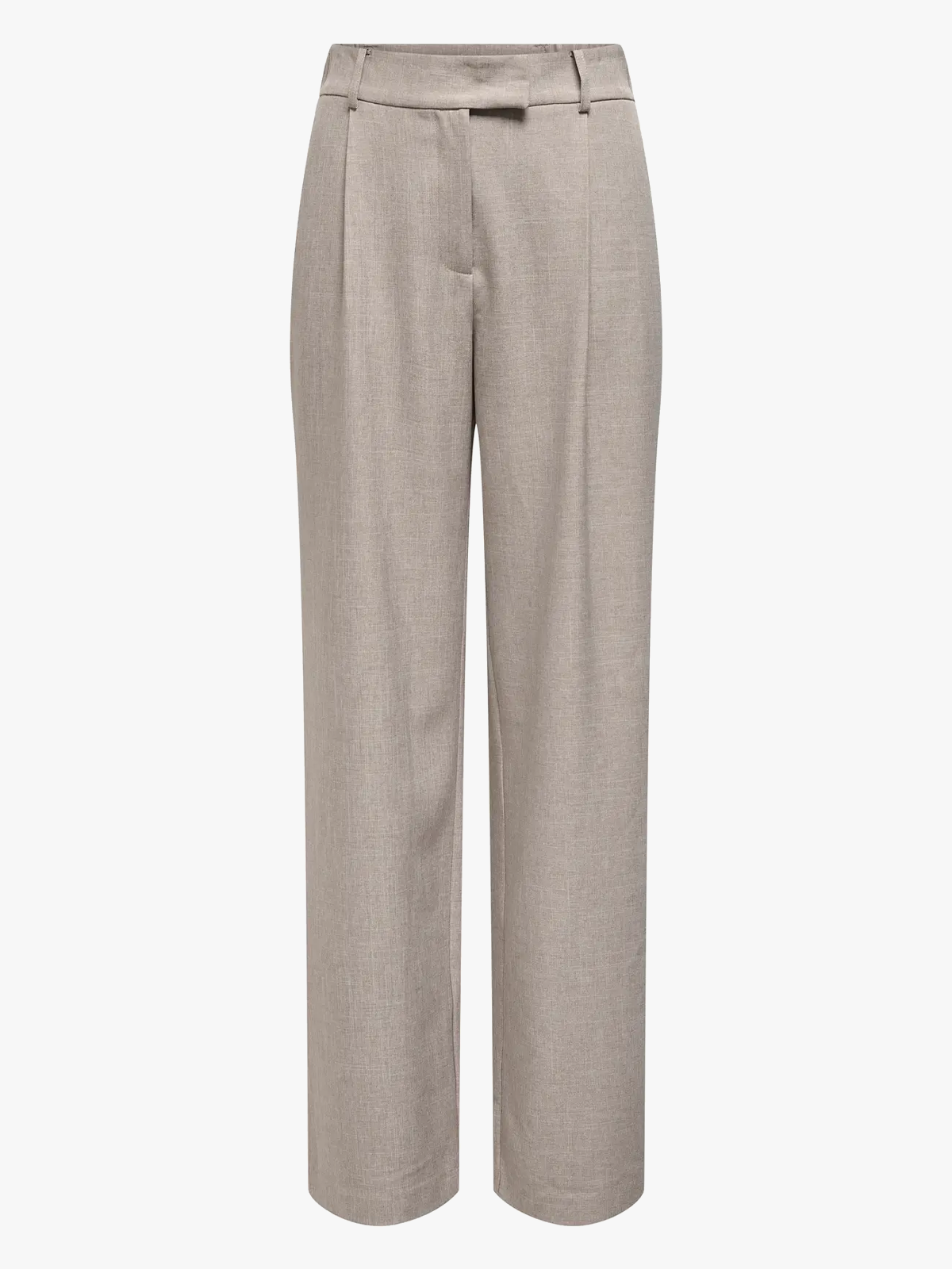 Only Linda High Waist Straight Mel Pants Fungi Melange