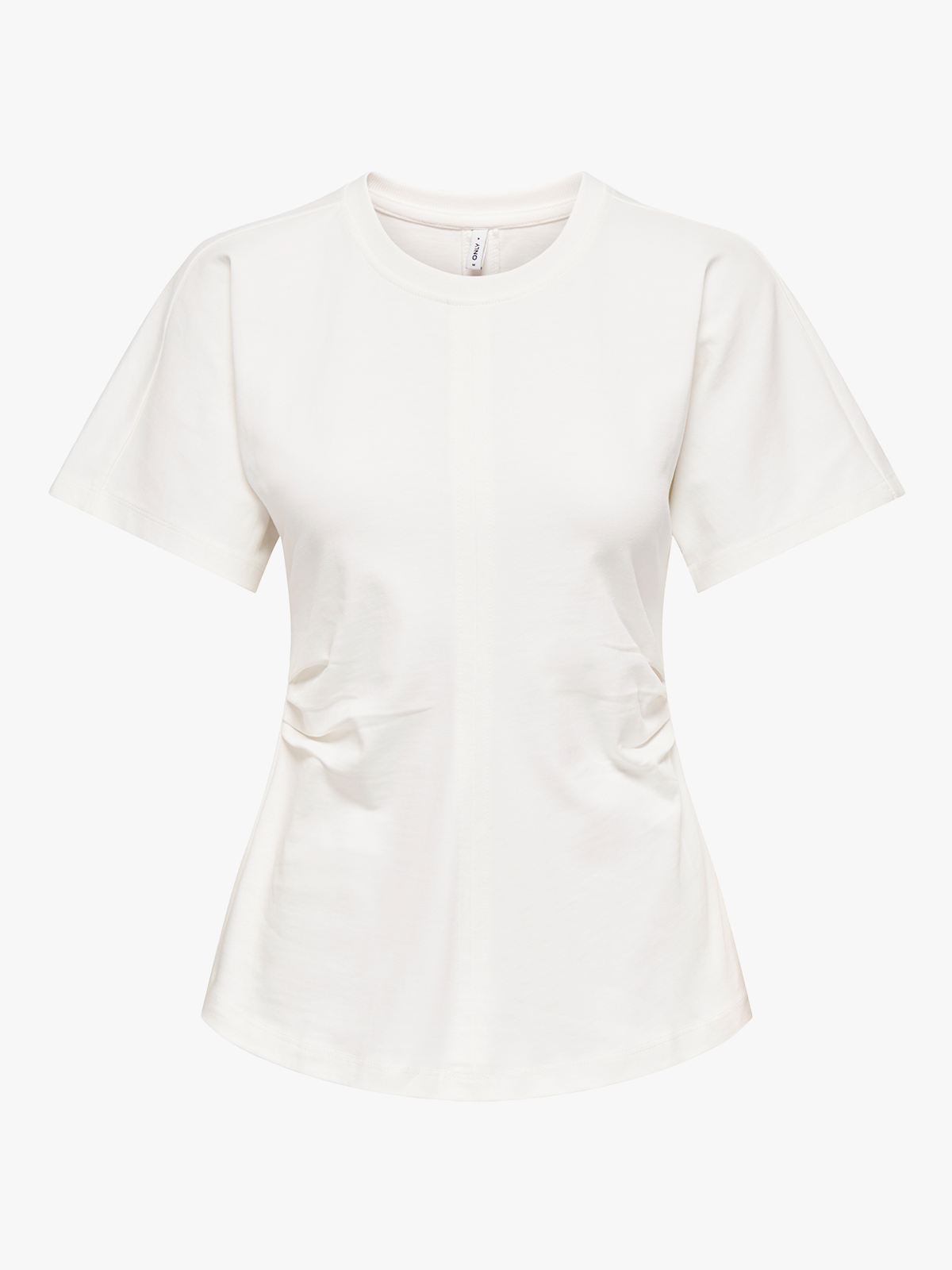 Only Marie Short Sleeve Ruching Top Cloud Dancer