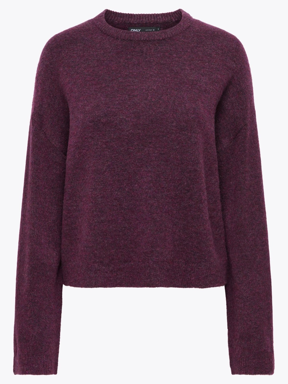 Only Simoni Long Sleeve O-Neck Pullover Mauve Wine Melange