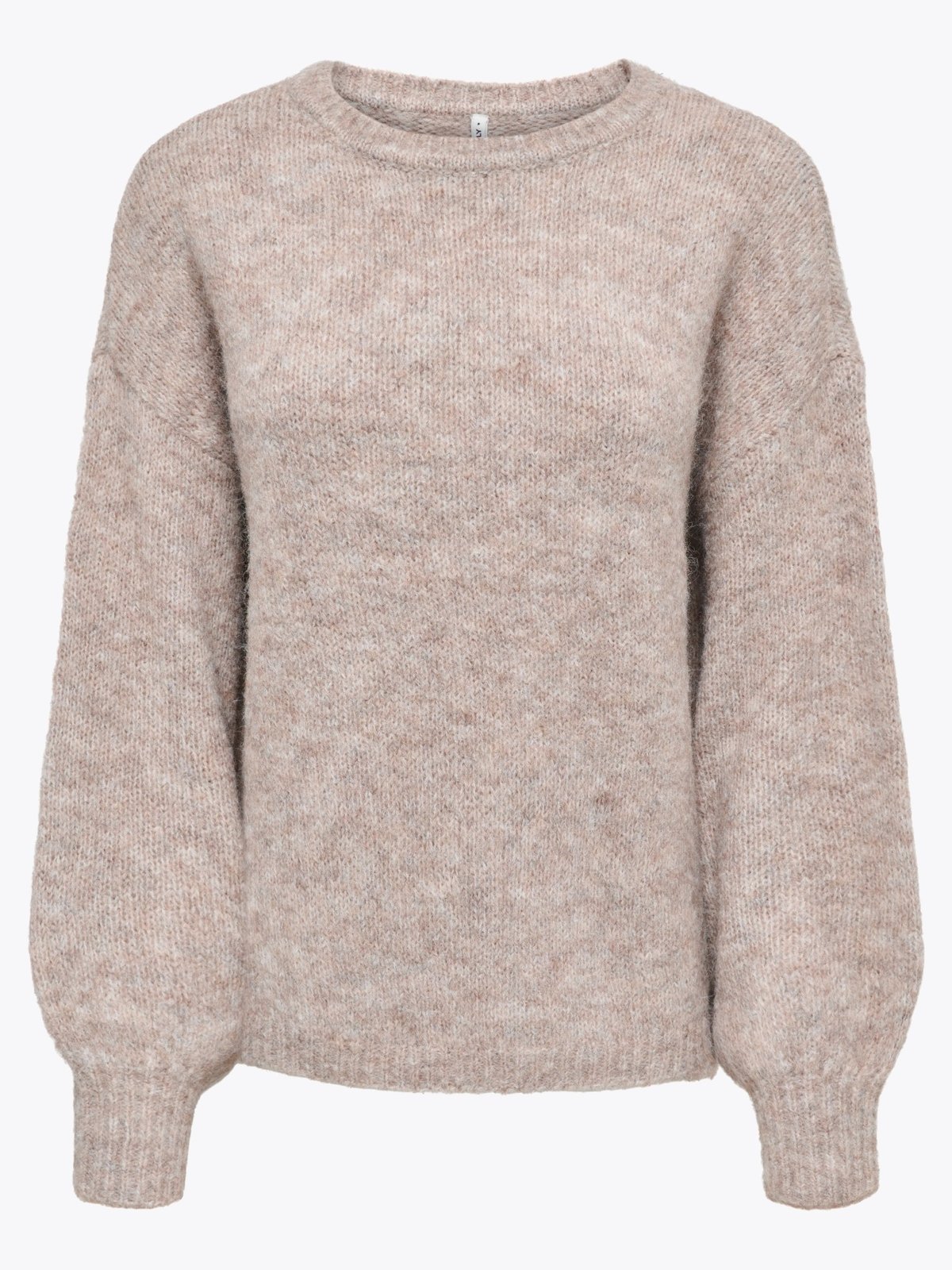 Only Nellie Long Sleeve O-Neck Knit Mocha Meringue Melange