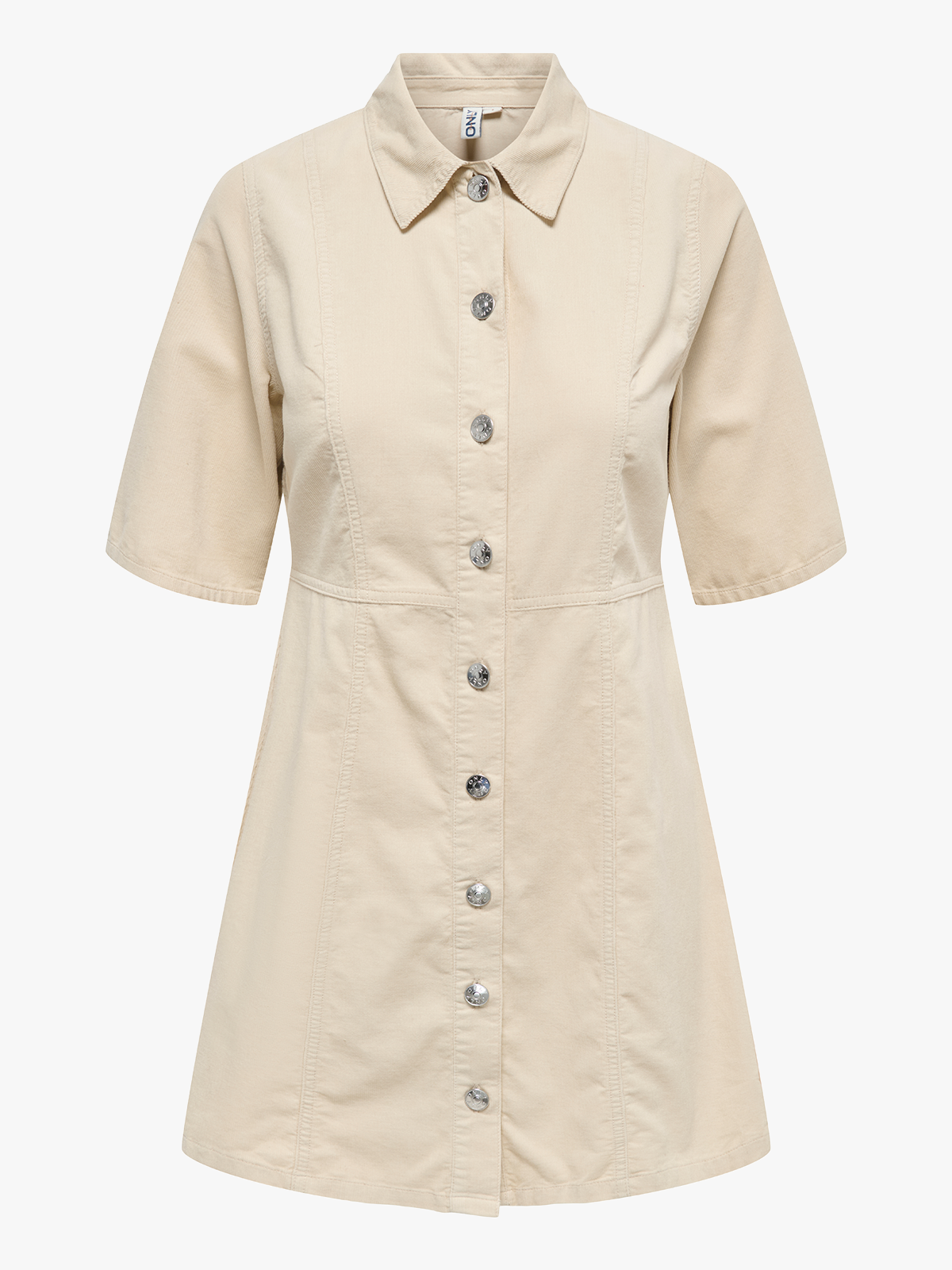 Only Aime 2/4 Short Cord Button Dress Oatmel