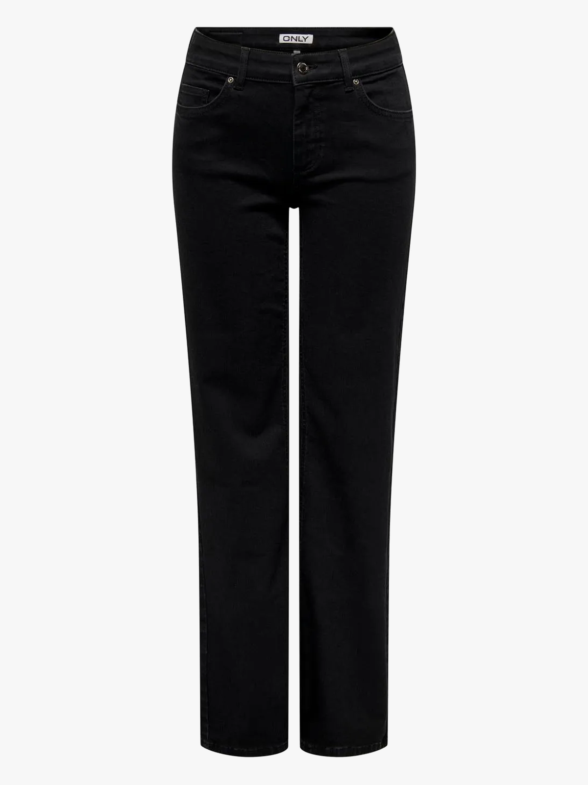 Only Blush Mid Straight Denim Black Denim