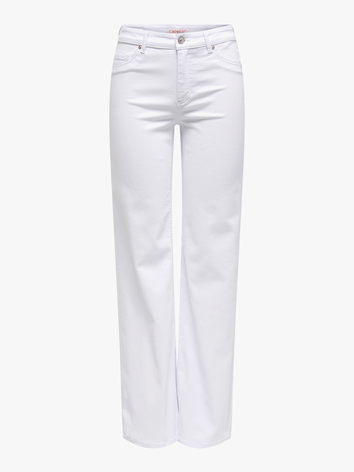 Only Blush Mid Straight Denim White