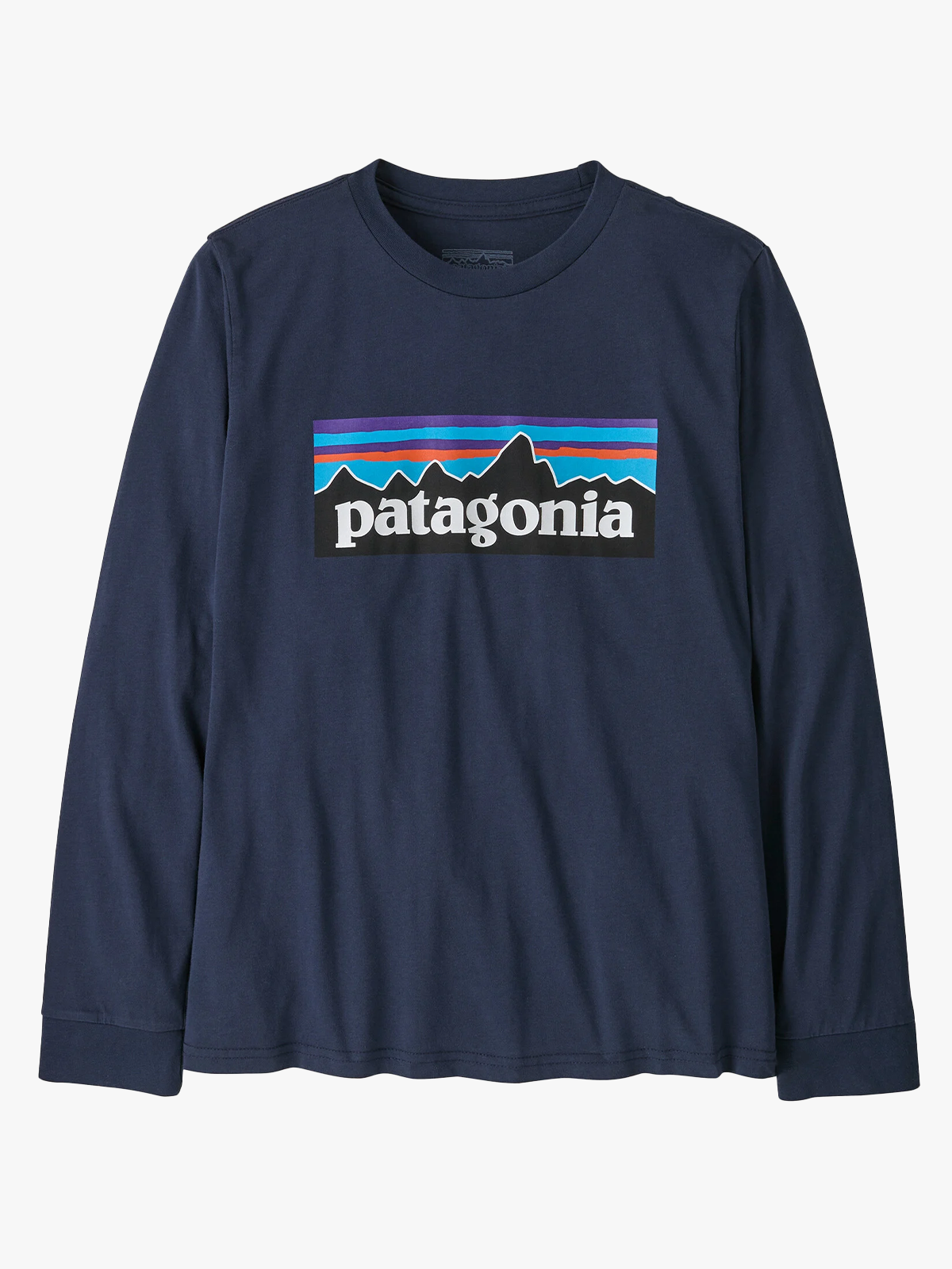 Patagonia Long Sleeve P-6 Logo T-Shirt New Navy