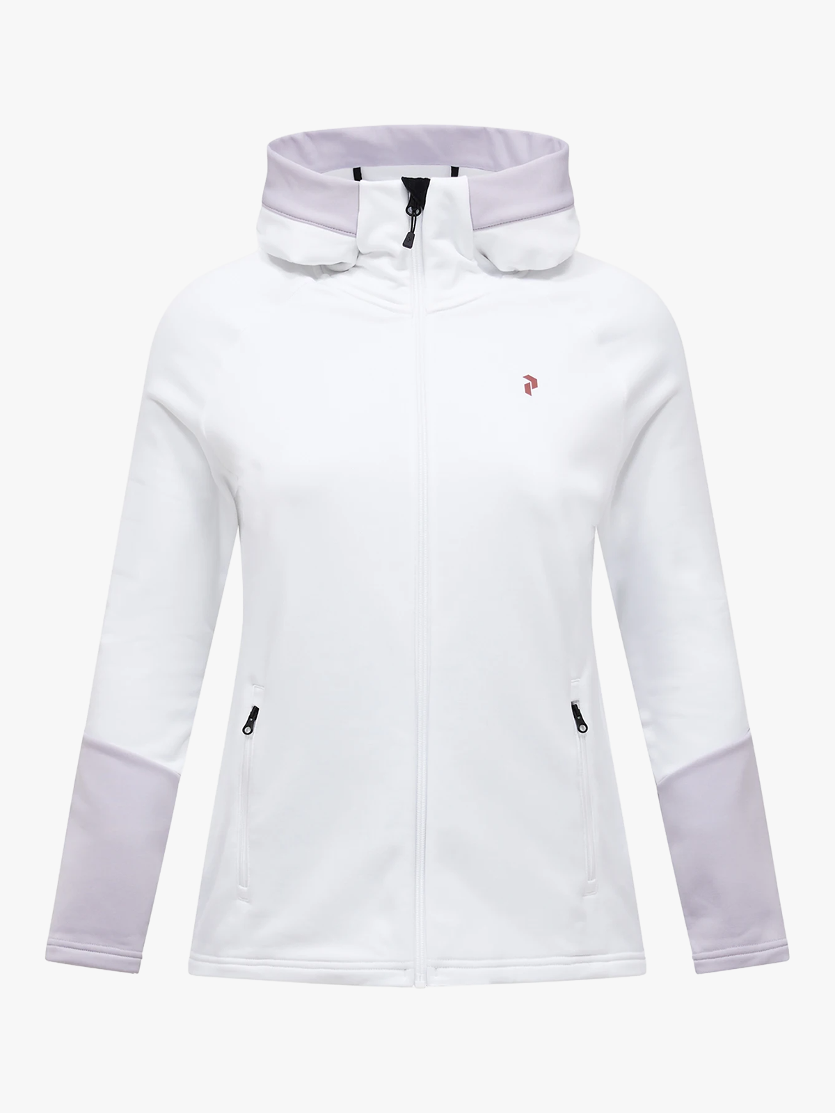 Peak Performance Rider Essentials Zip Hood White / Misty Lavendel
