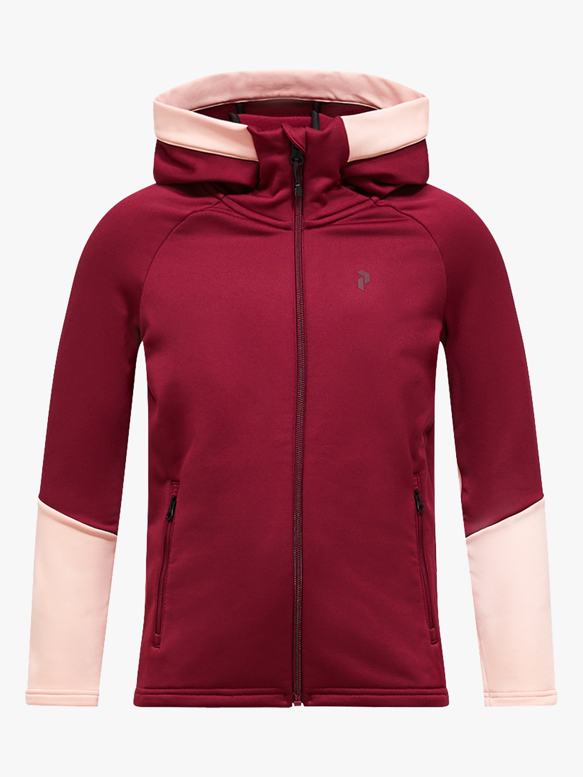 Peak Performance Junior Rider Essentials Zip Hood Vertical Zenith/ Peach Fuzz